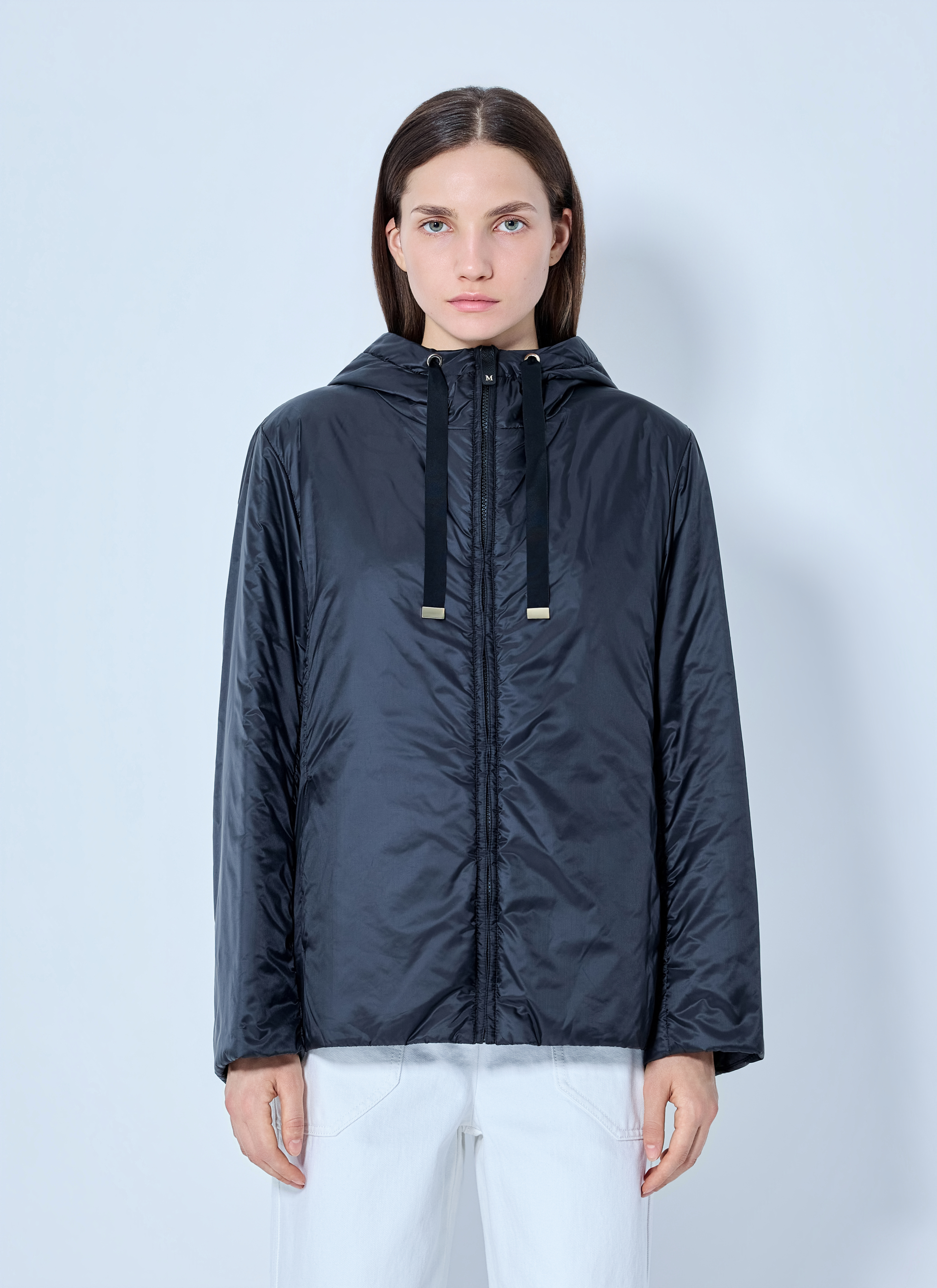 Max Mara The Cube Donna Nero Hooded Puffer Jacket - Woman Jackets It - 36