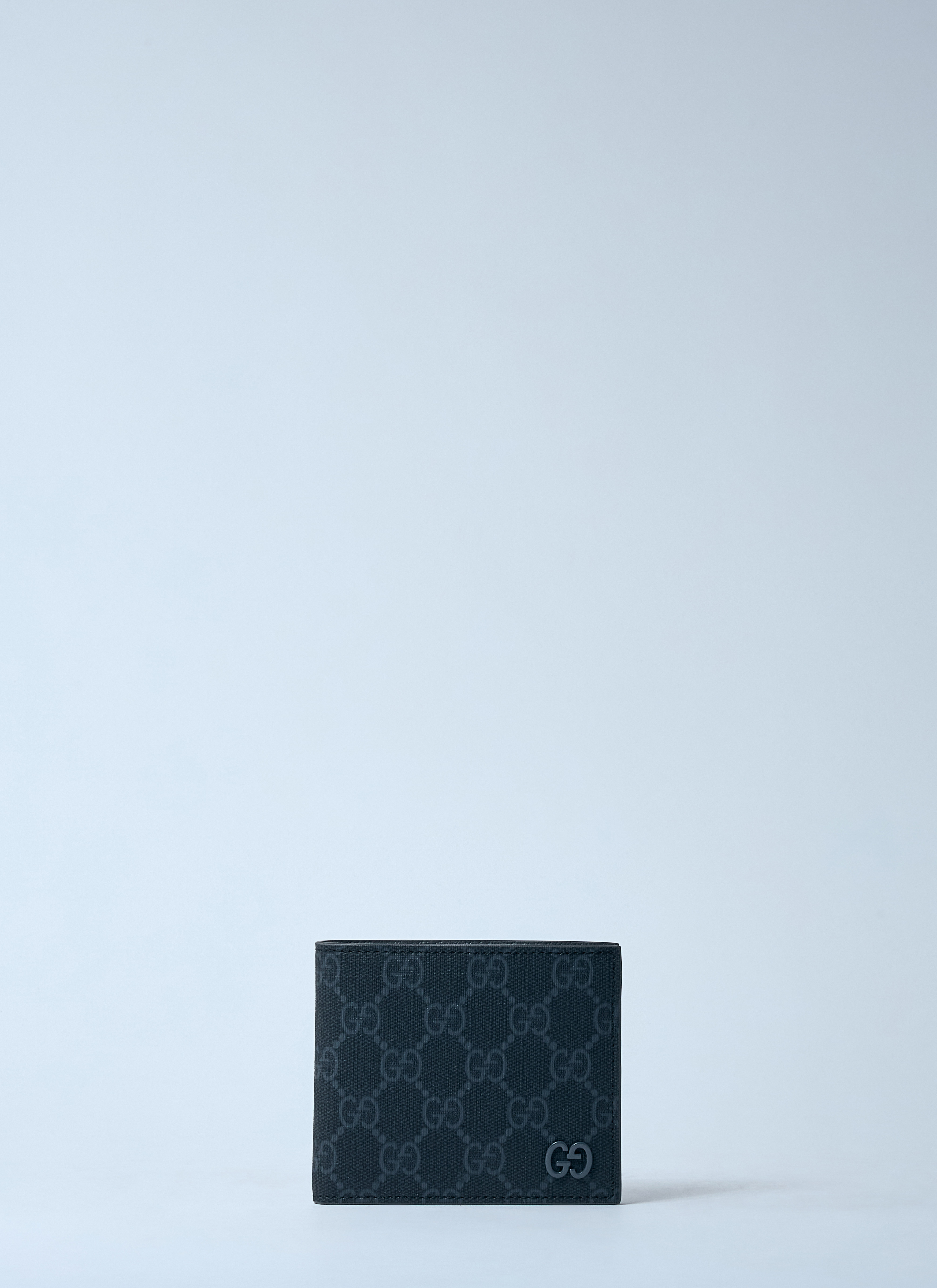 Grey interior GG bi fold wallet — Black/steel/steel — foto 1