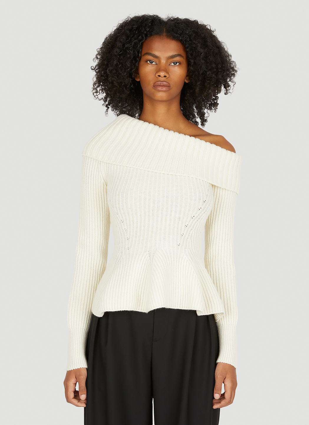 Asymmetric Peplum Jumper