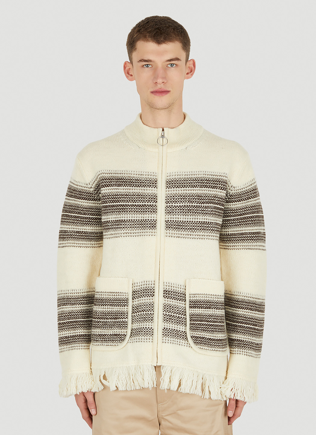 Serape Zip Front Sweater