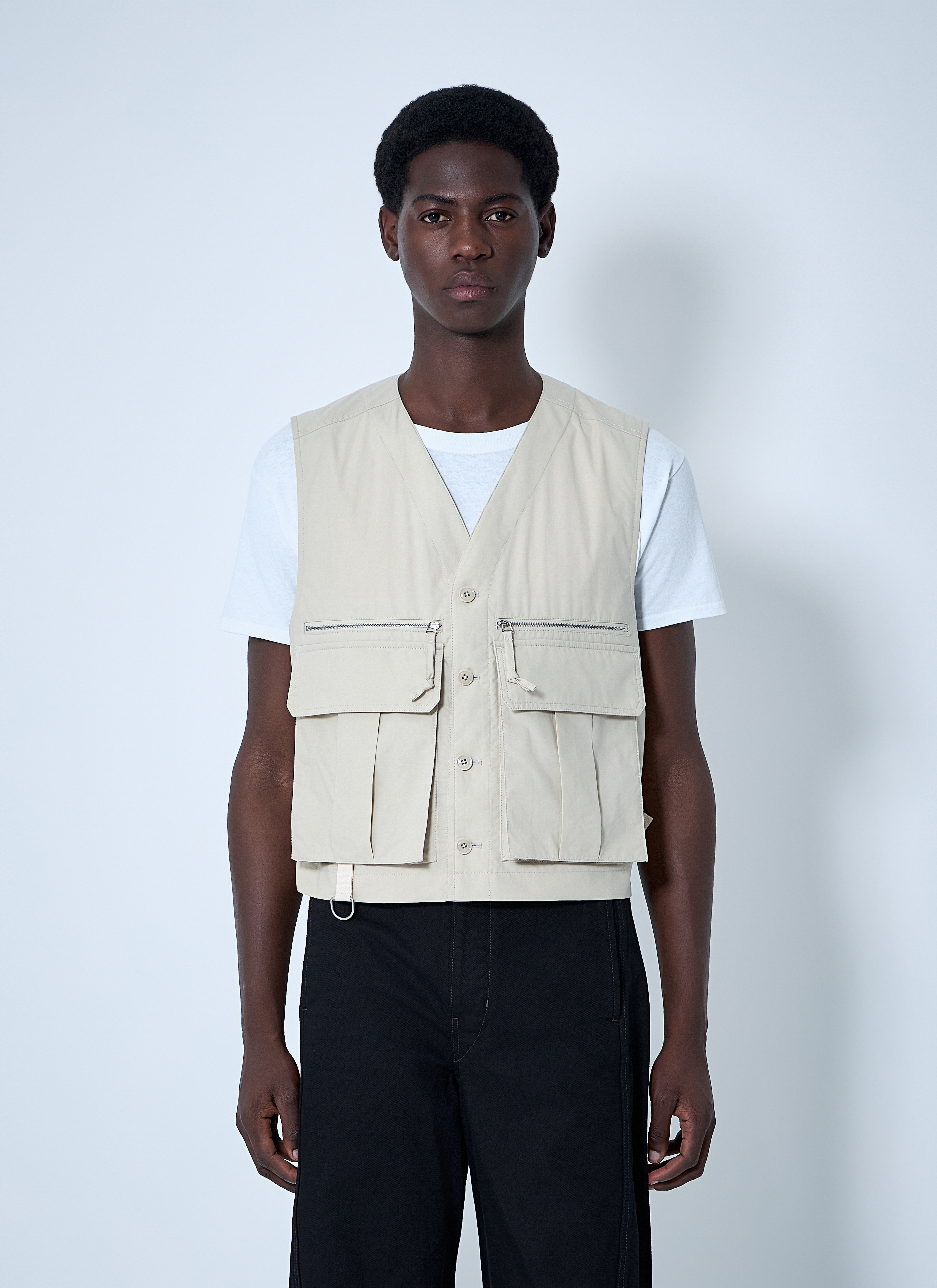 Lemaire Men's' Technical Gilet in Beige | LN-CC®