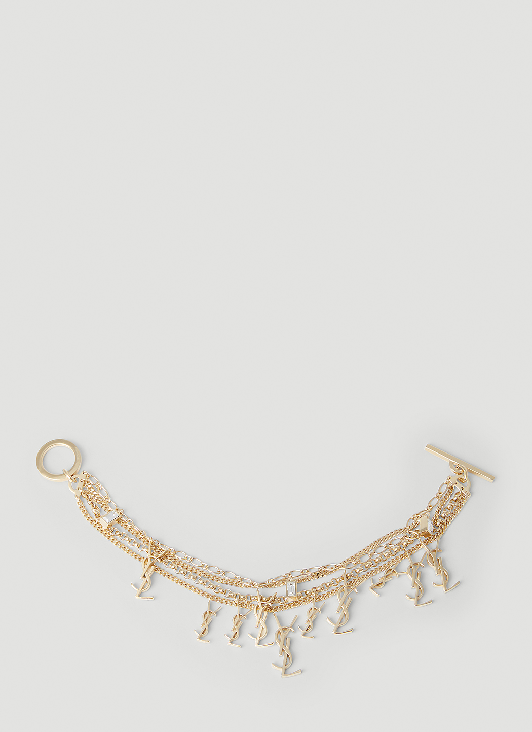 Logo Plaque Multi Strand Bracelet