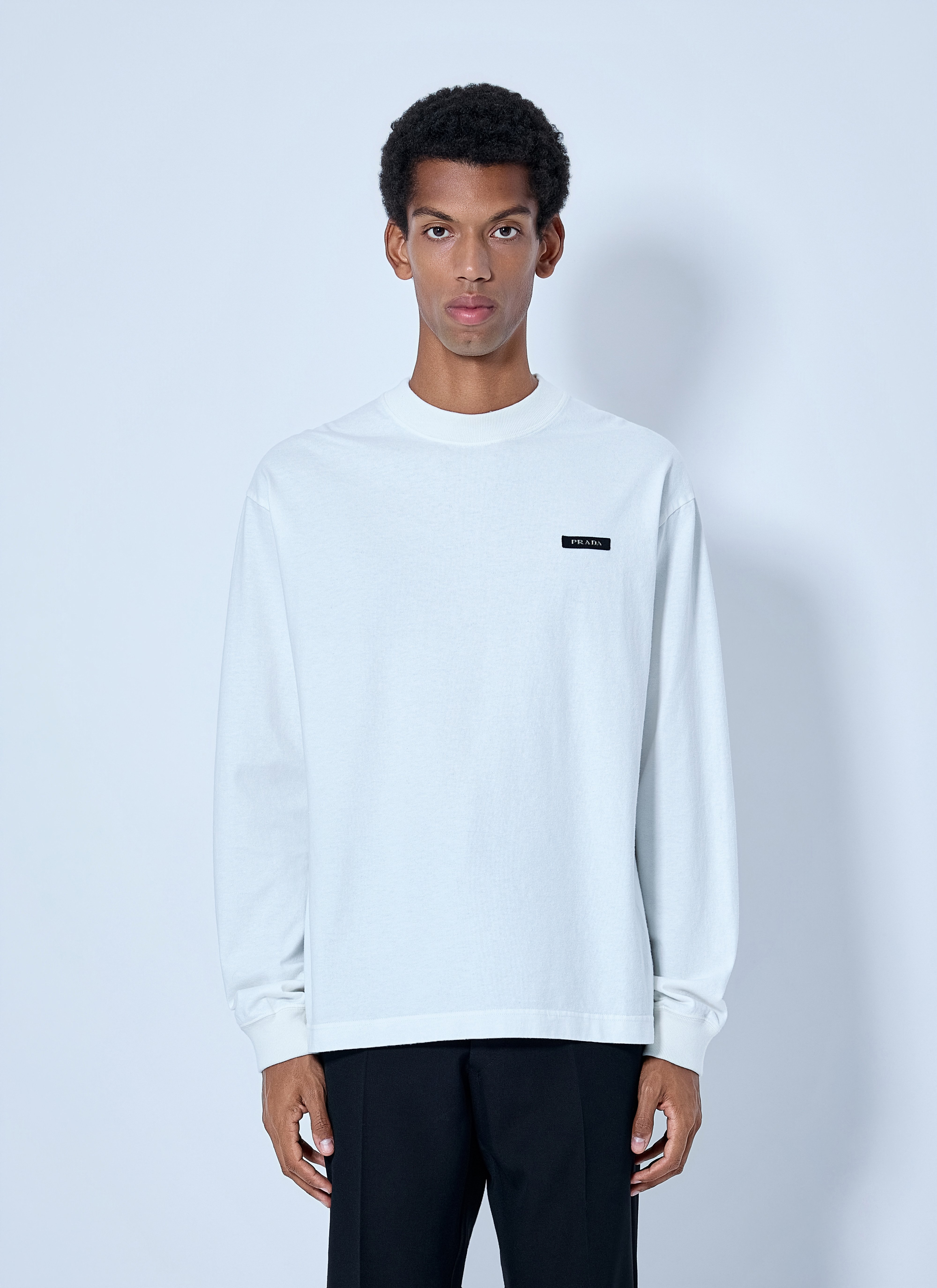 Prada Prada Long Sleeve Logo Sweatshirt