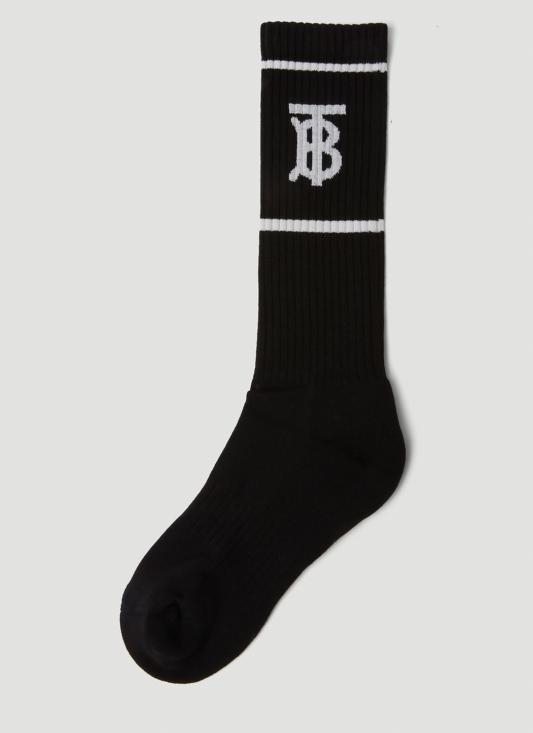 Monogram Motif Intarsia Cotton Blend Socks