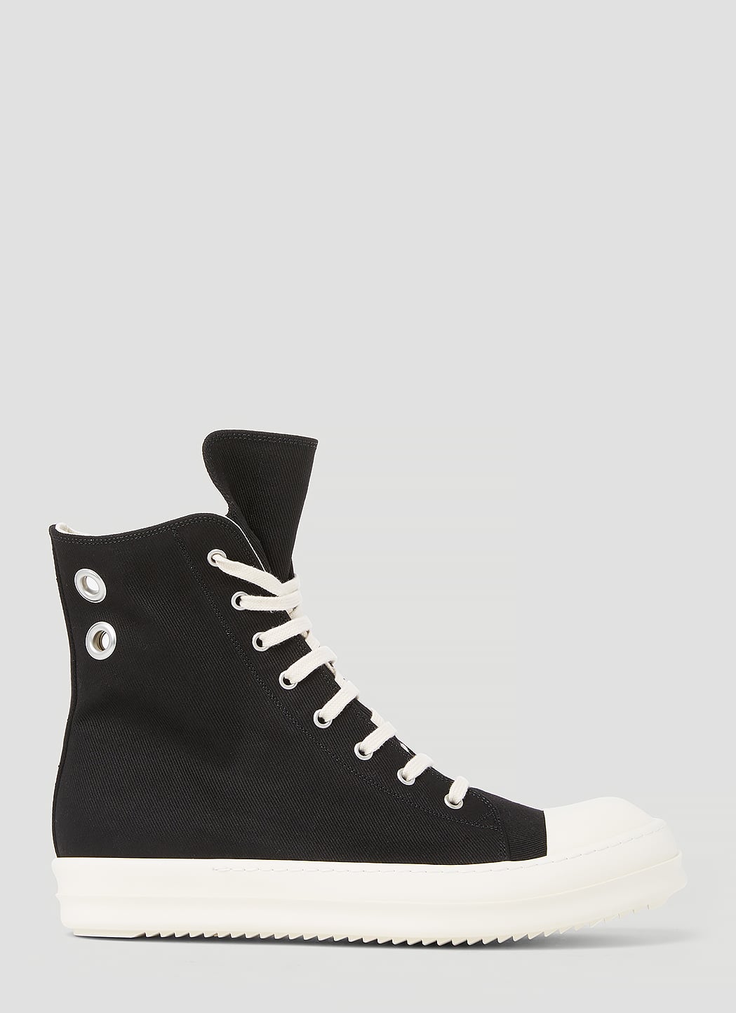 Rick Owens DRKSHDW Men's' Denim High Top Sneakers in Black | LN-CC®