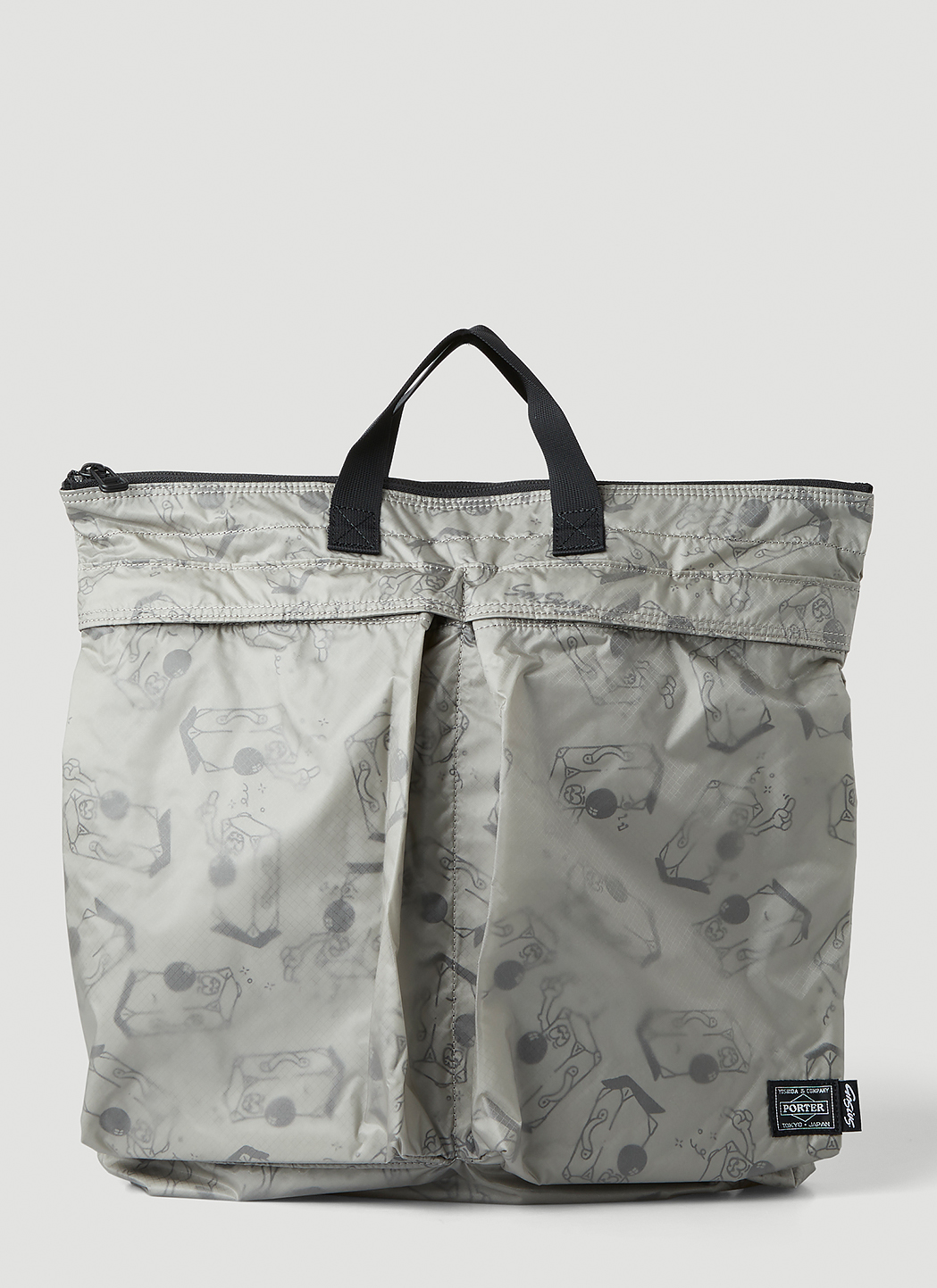Porter-Yoshida & Co x Gasius 2Way Helmet Tote Bag in Grey | LN
