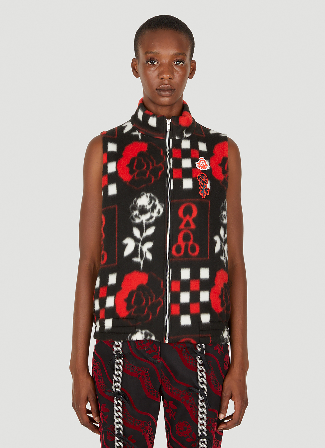 Graphic Print Gilet Jacket