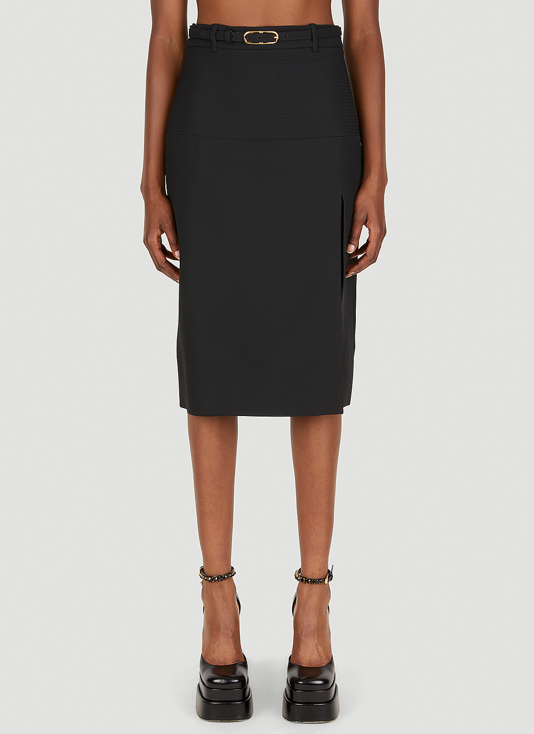 Belted Pencil Skirt