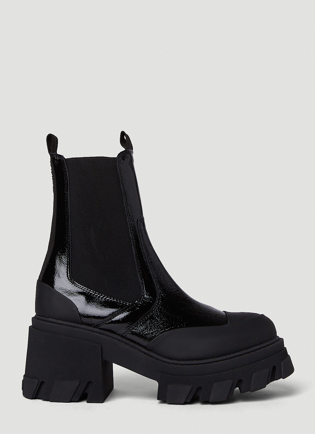 GANNI ハネル チェルシ フツ S23724900 017 Ganni Leather Chelsea Boots | italist
