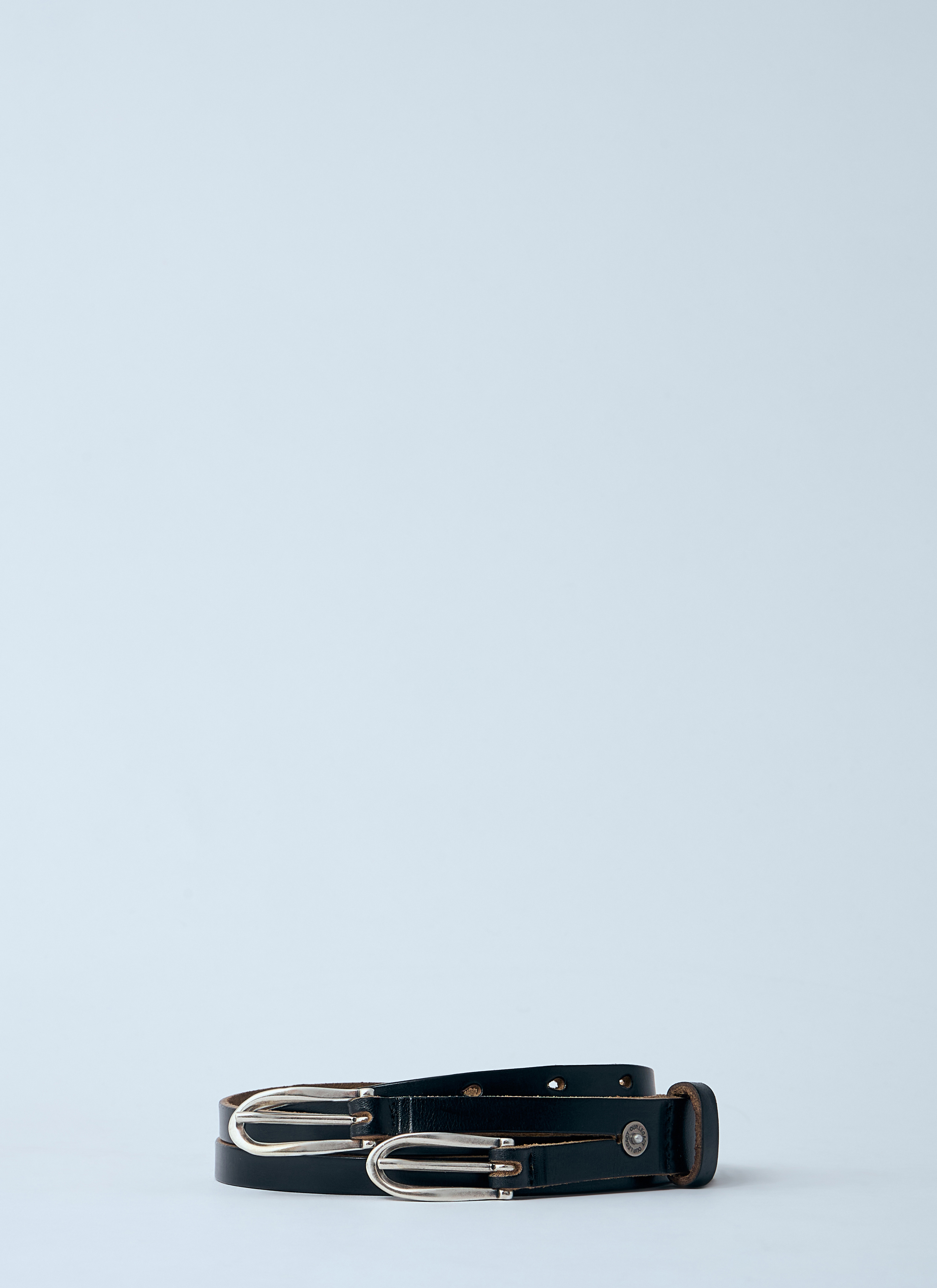 ト*奈様 Our Legacy ベルト　80cm ブラック　タグ付き OUR LEGACY/BELT 2CM ブラック LEATHER/80/男女兼用 メンズ OUR