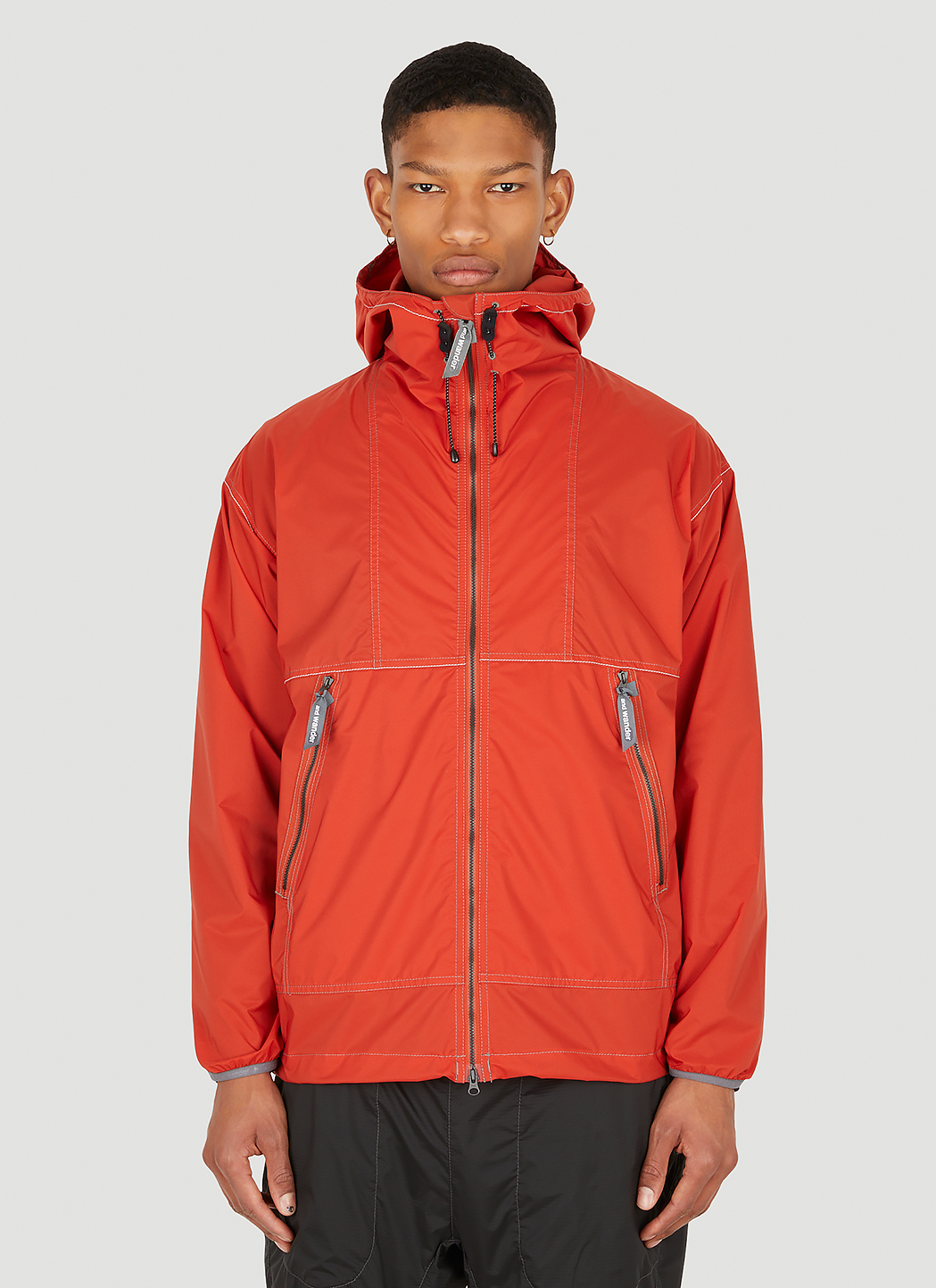 And Wander Men's Pertex Wind Jacket in Red