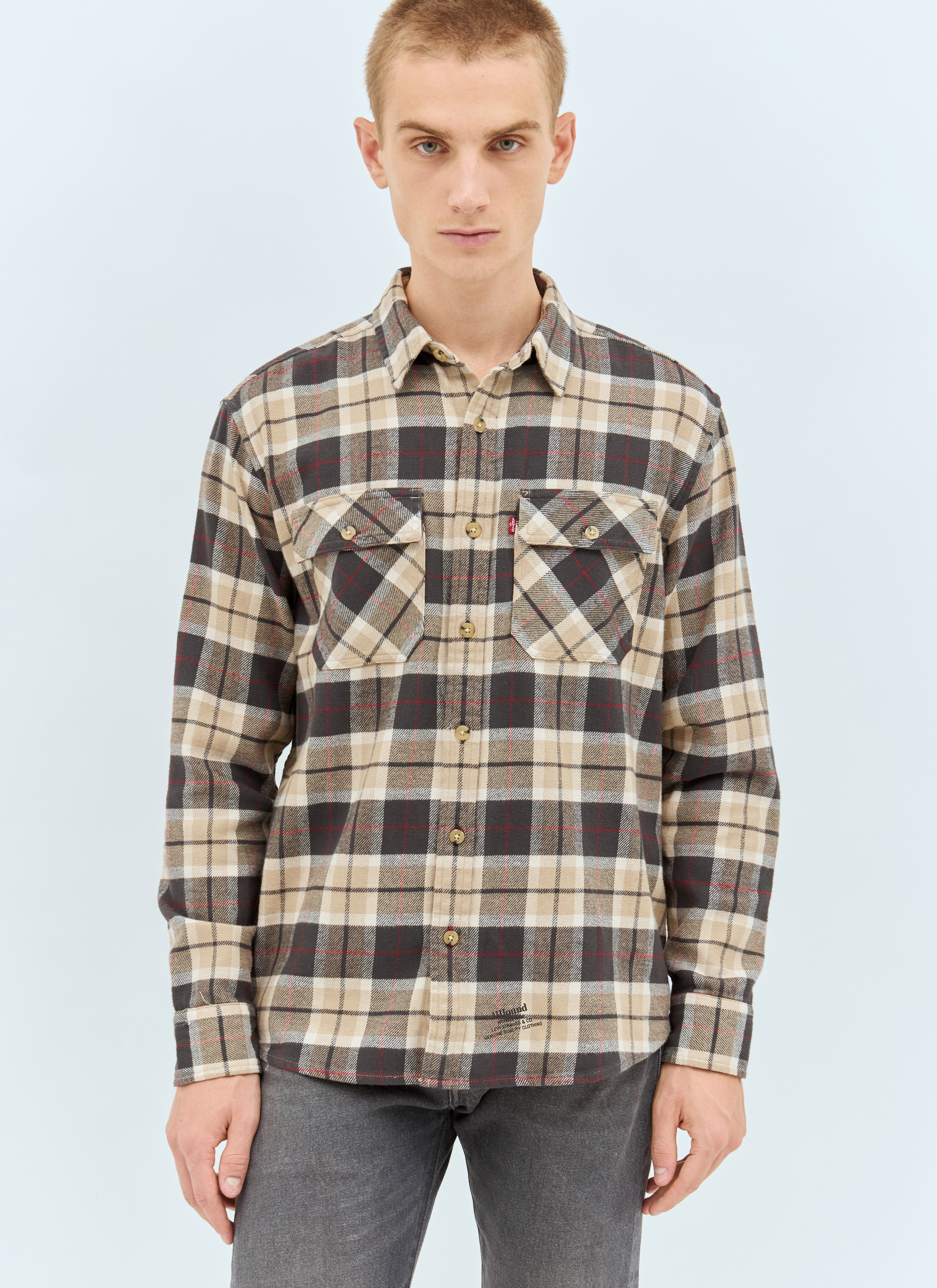 トップス LEVI'S x JJJJound Plaid Shirt Brown XL LEVI'S x JJJJOUND PLAID SHIRT – Social Status