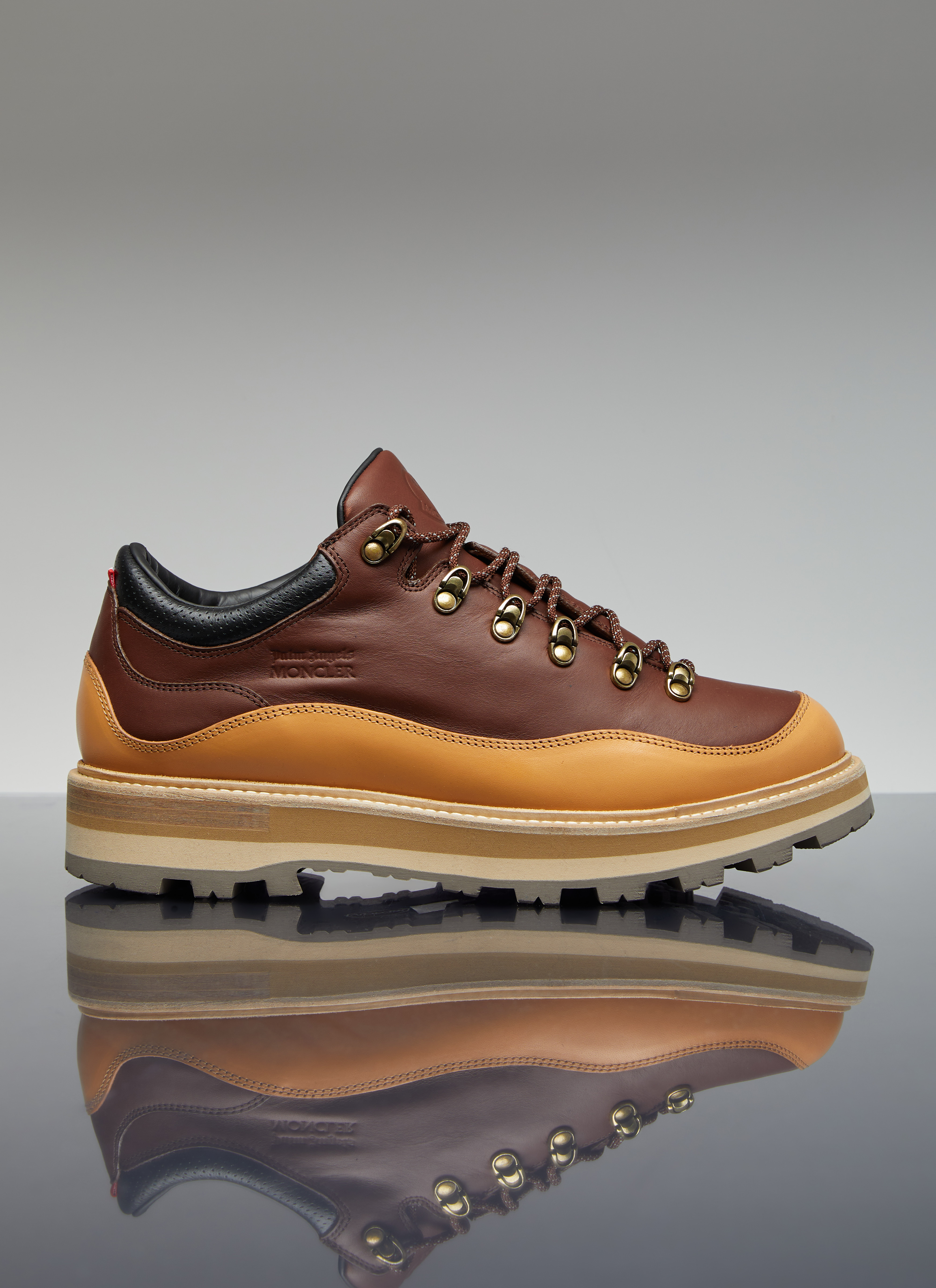 Moncler x Palm Angels Men's' Peka 305 Derby Shoes in Brown