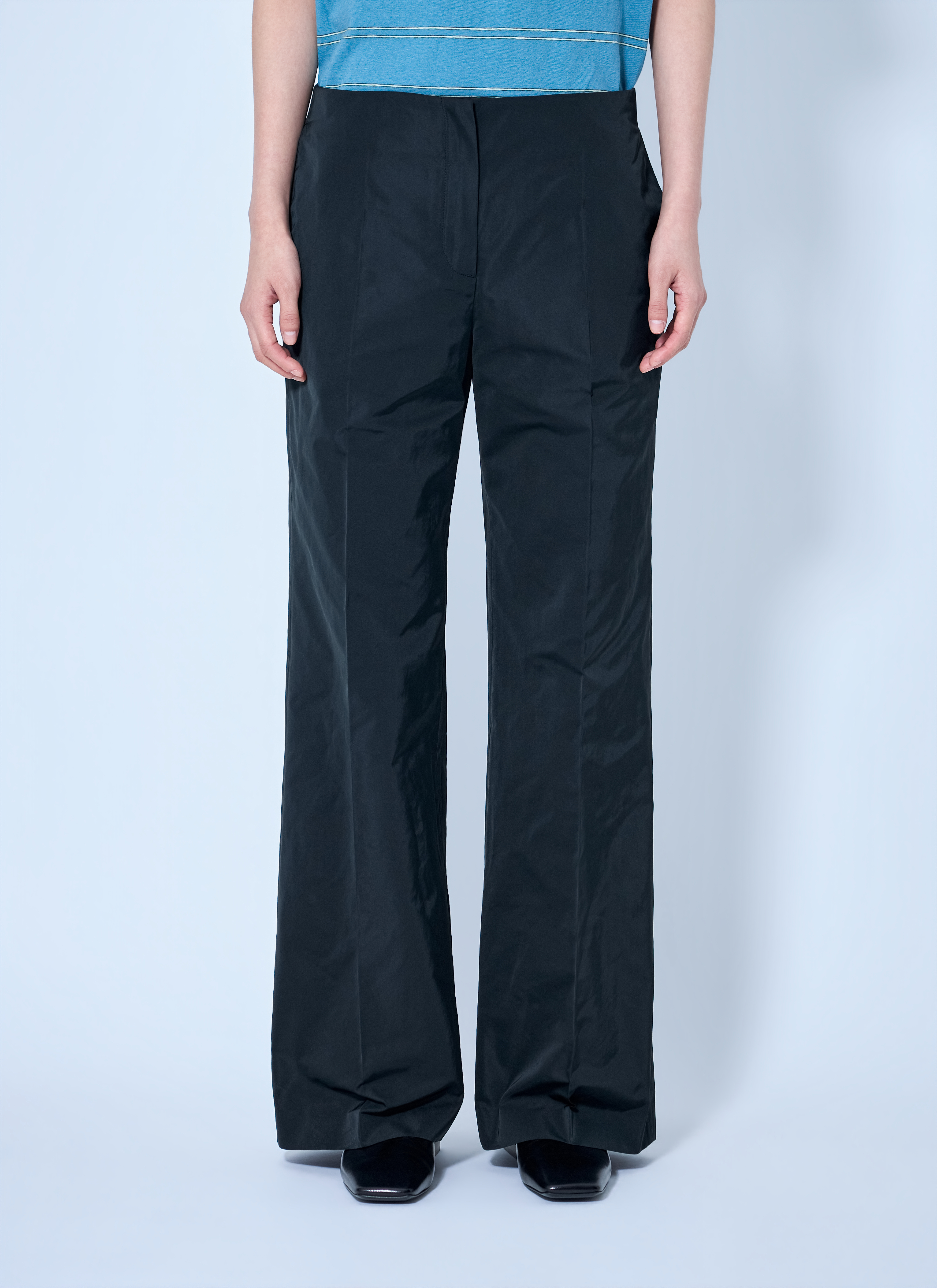 Jil Sander Women's Black Tailored Wide-Leg Trousers - Woman Pants It - 40