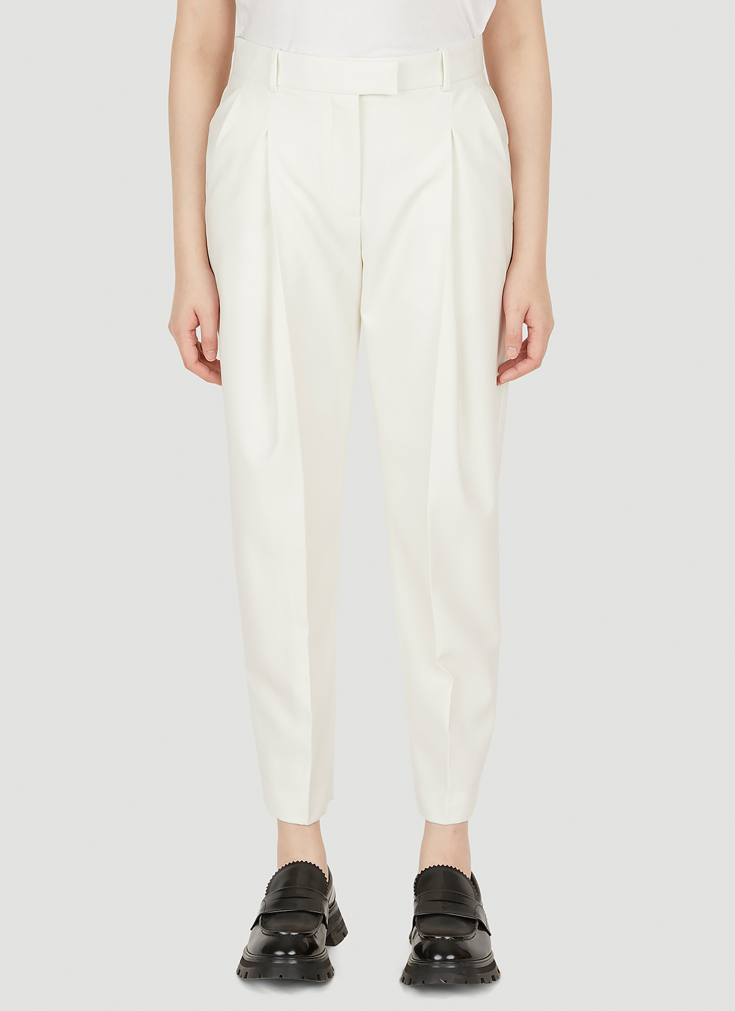 Exaggerated Pleat Tailored Trousers