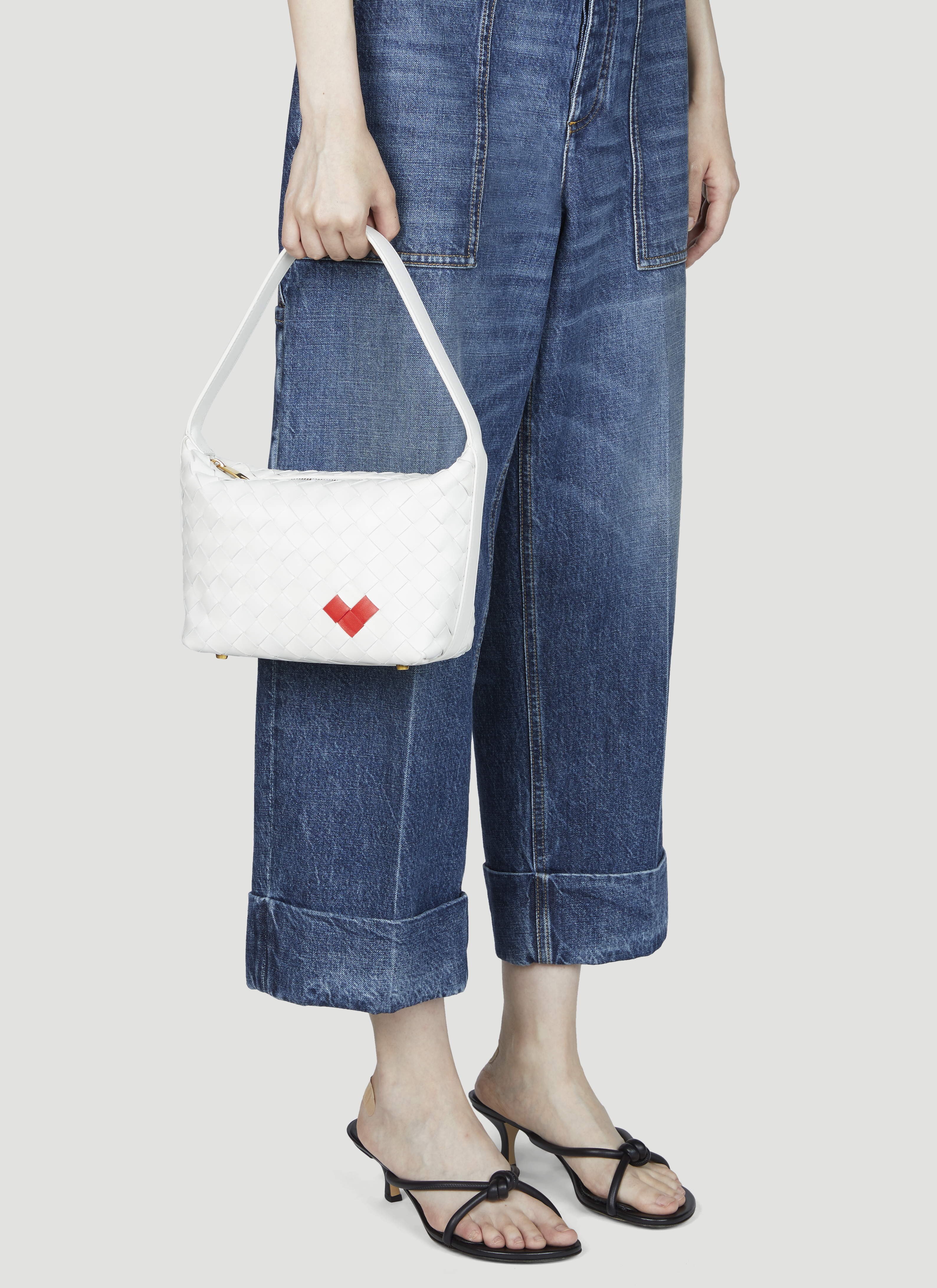 Bottega Veneta Women's' Mini Wallace Shoulder Bag in White