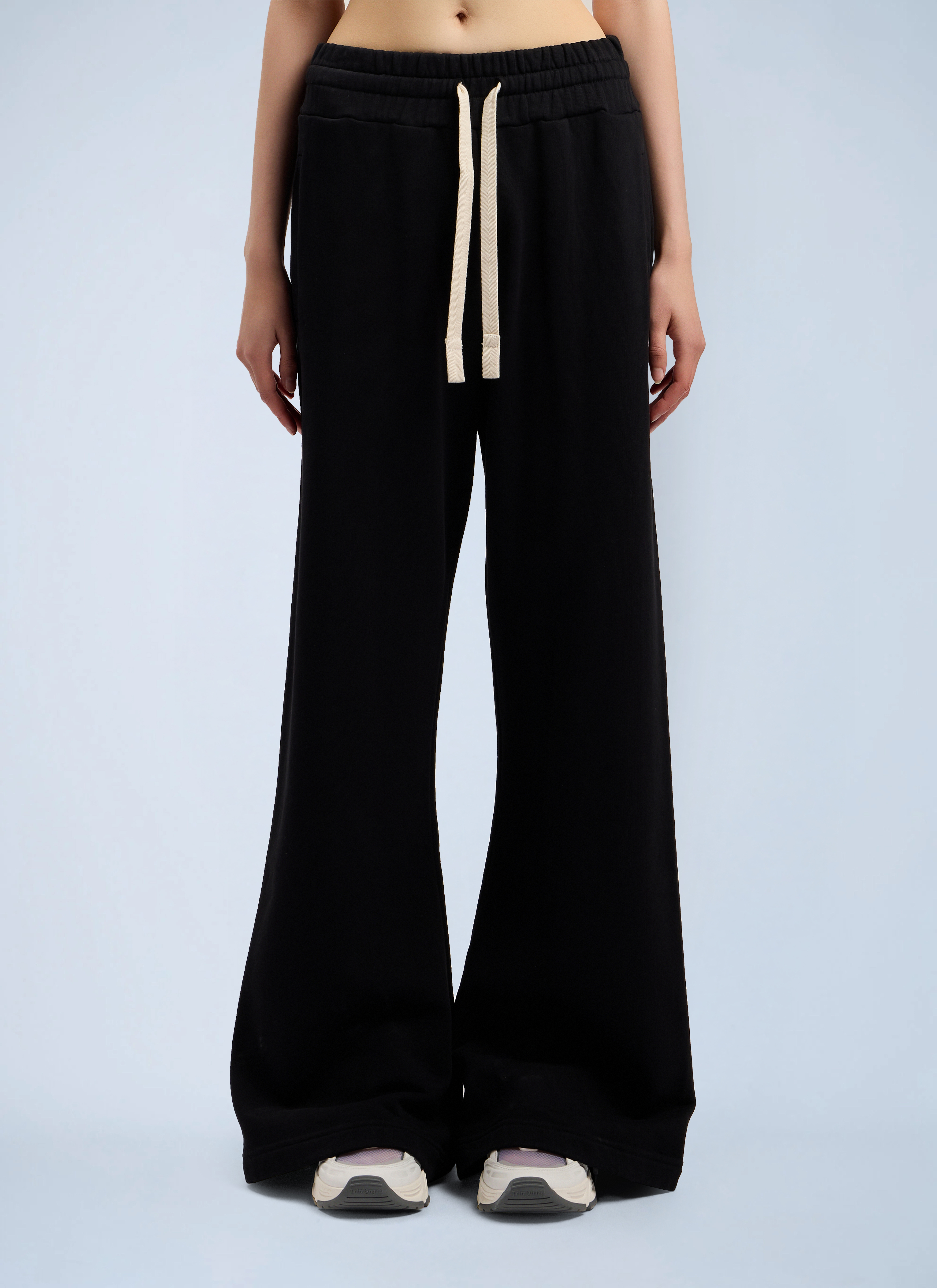 Palm Angels Curved Logo Sweatpants - Woman Track Pants Black L