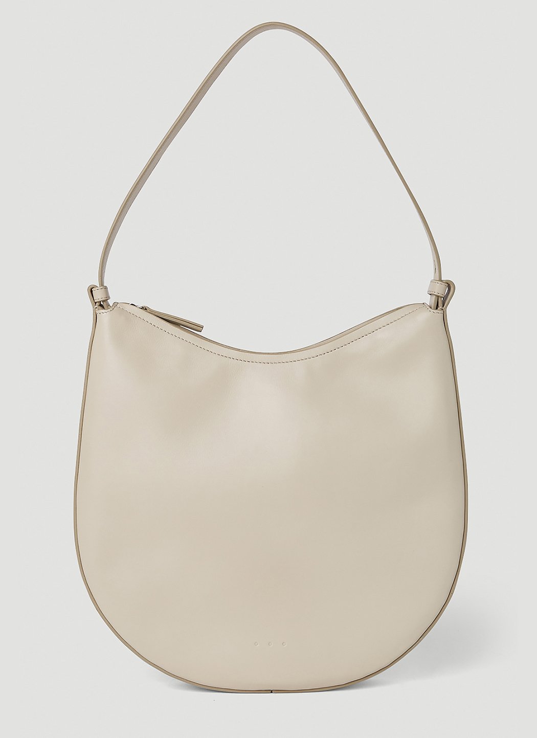 Aesther Ekme Smooth Leather Flat Hobo Bag In Kelp