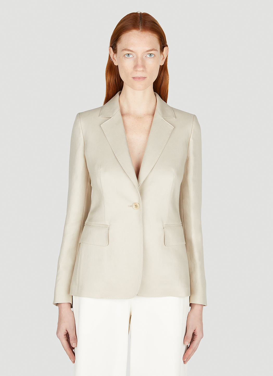 Alpaca Single Breasted Blazer