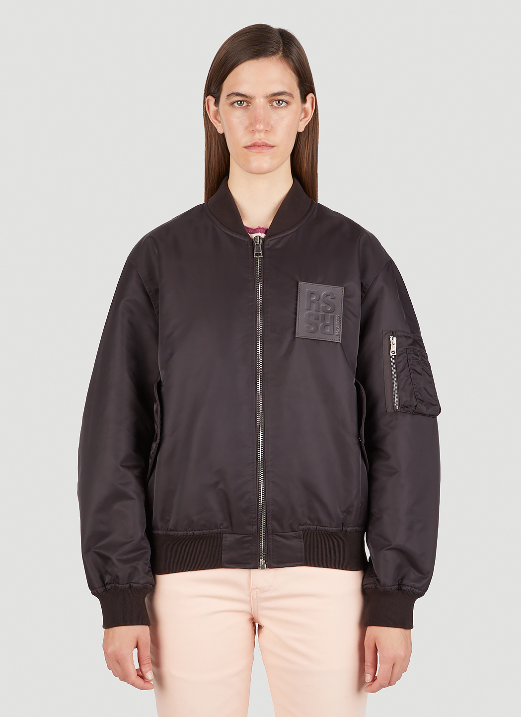 Logo Patch Bomber Jacket