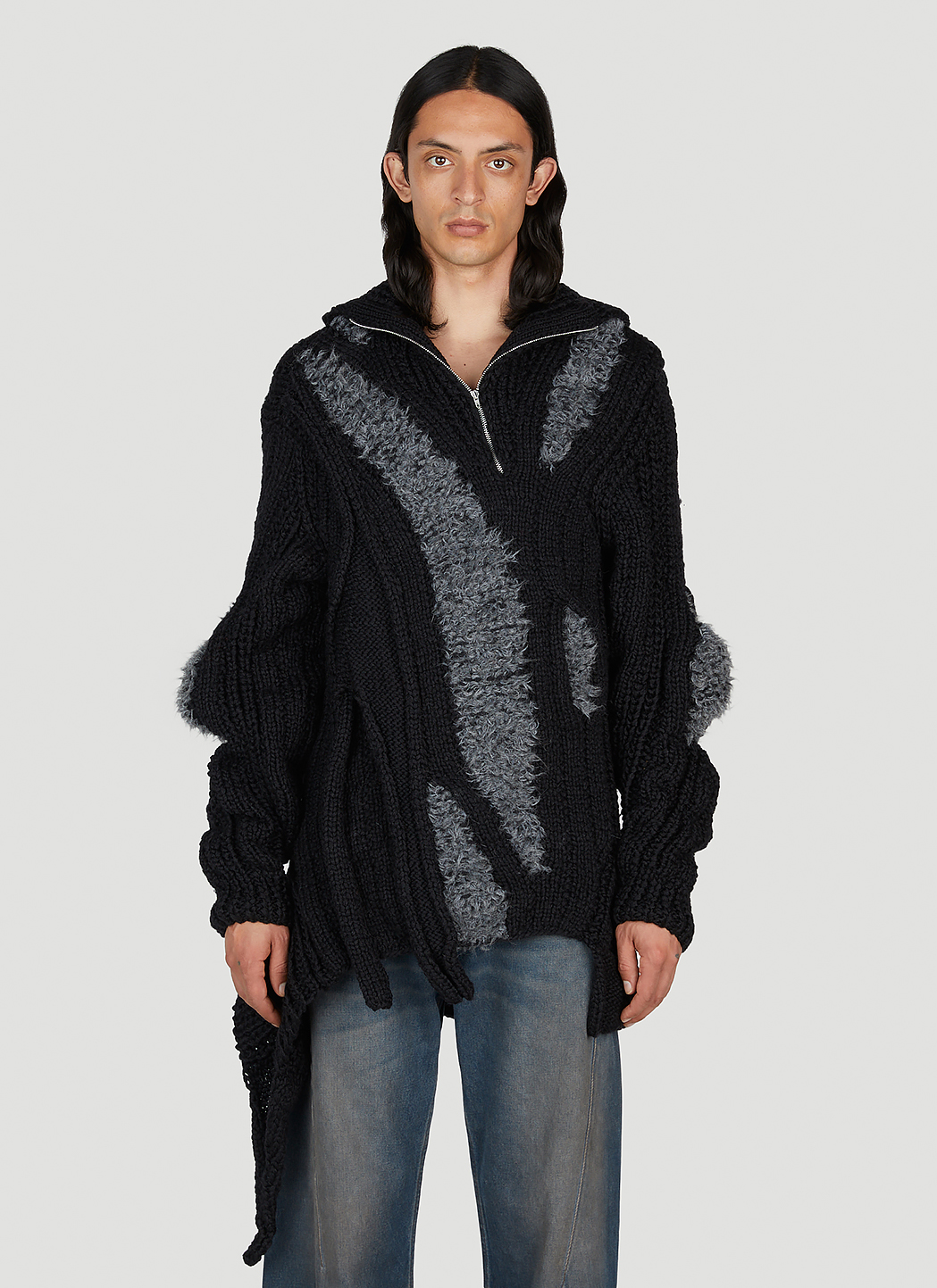 Panelled Knit Sweater