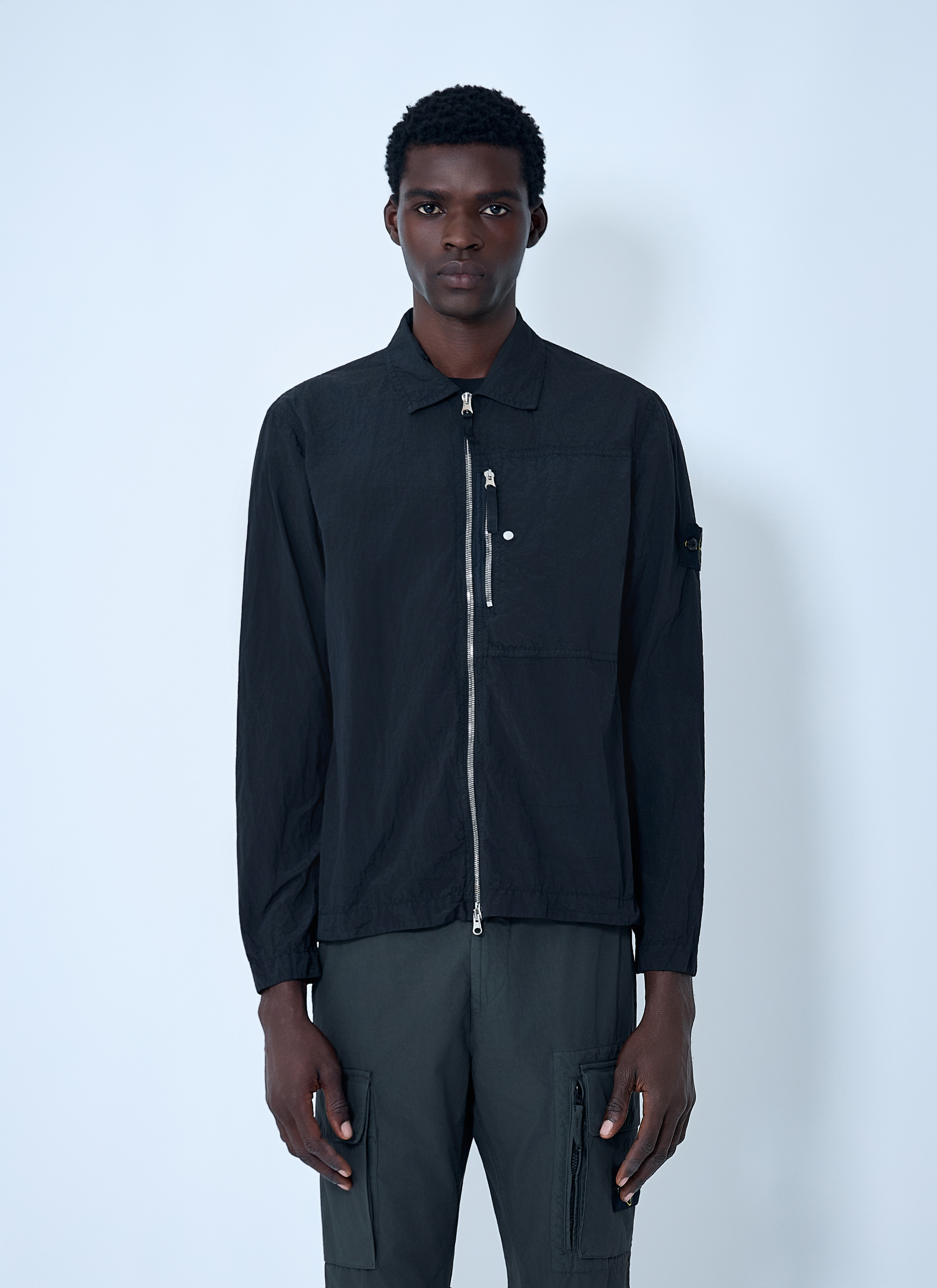 Stone Island Men's' Nylon Metal Shirt in Black | LN-CC®