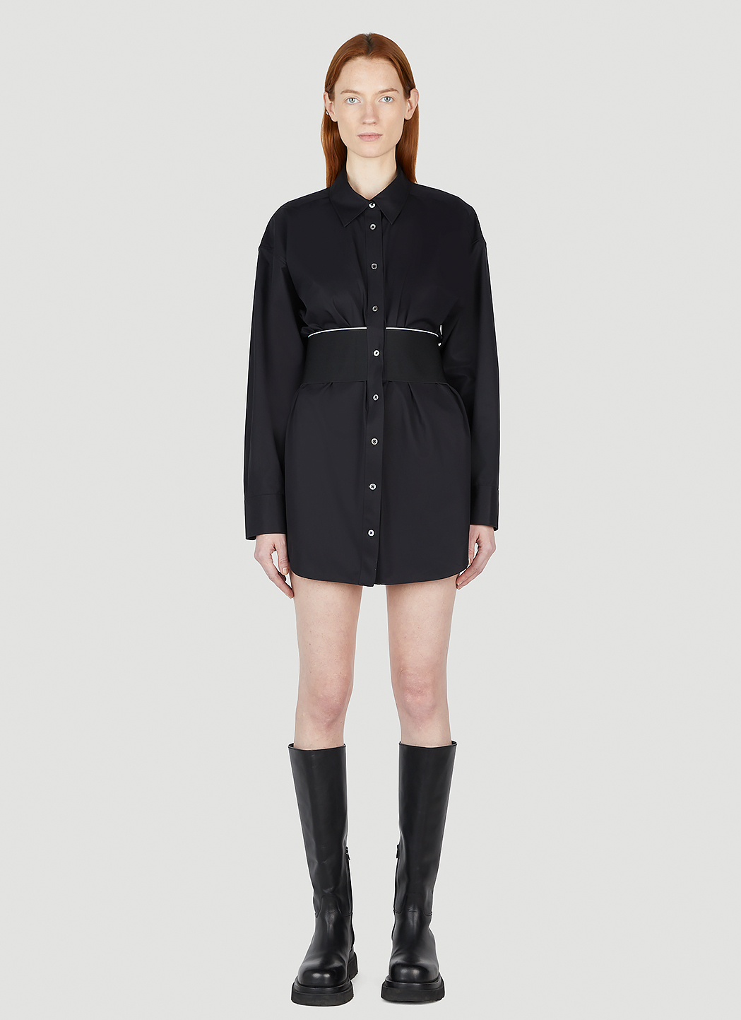Logo Waistband Shirt Dress