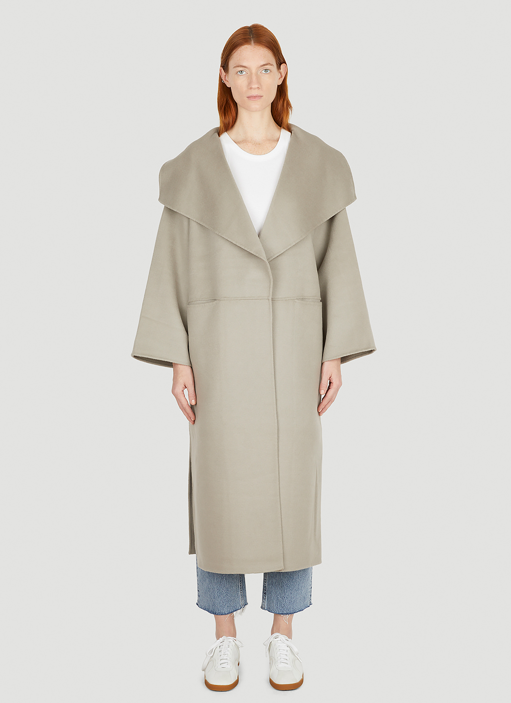 Toteme Annecy Coat Grey Annecy Toteme Coat Signature Wool And