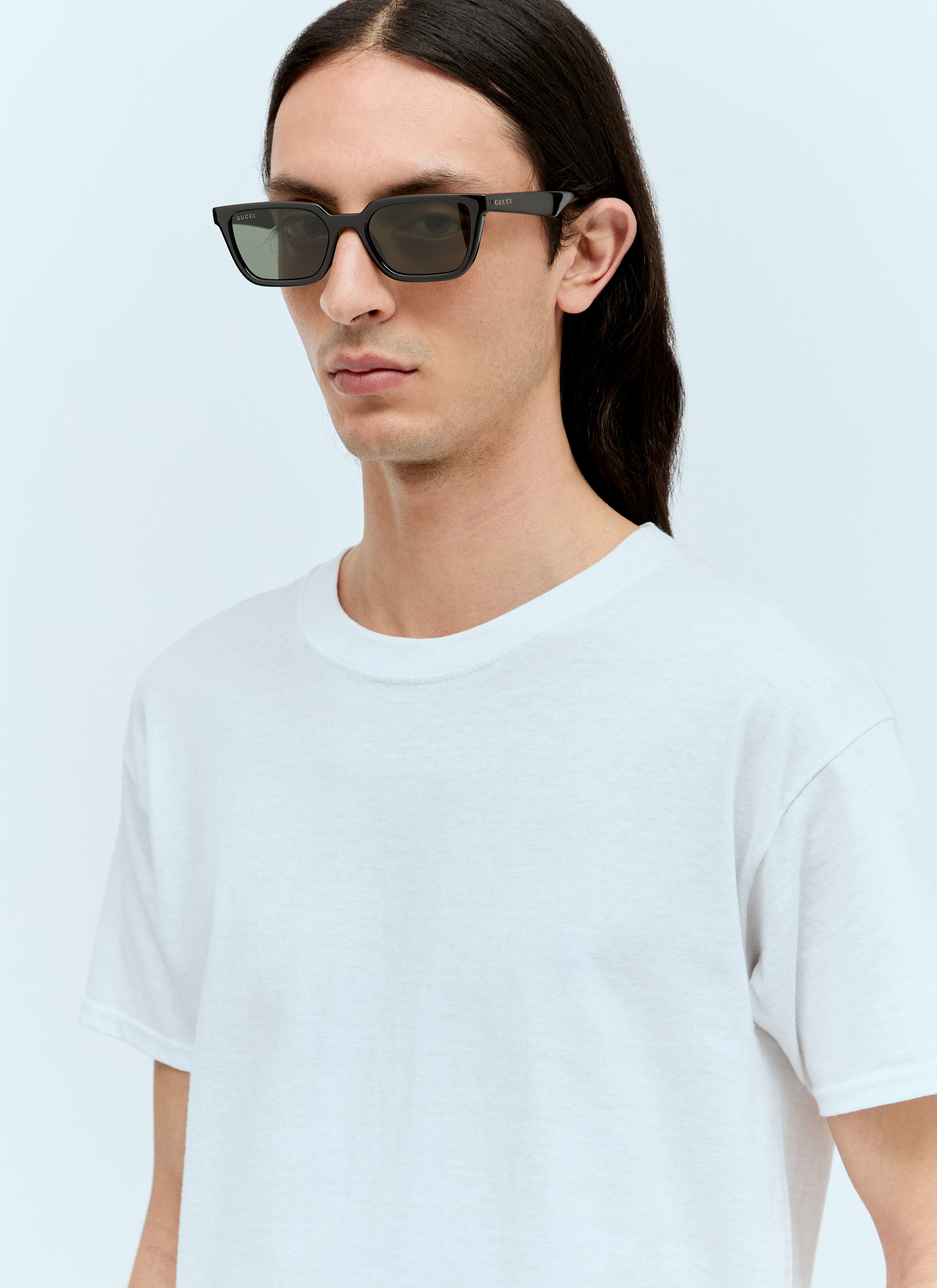 Gucci Men's' Rectangular Frame Sunglasses in Black | LN-CC®