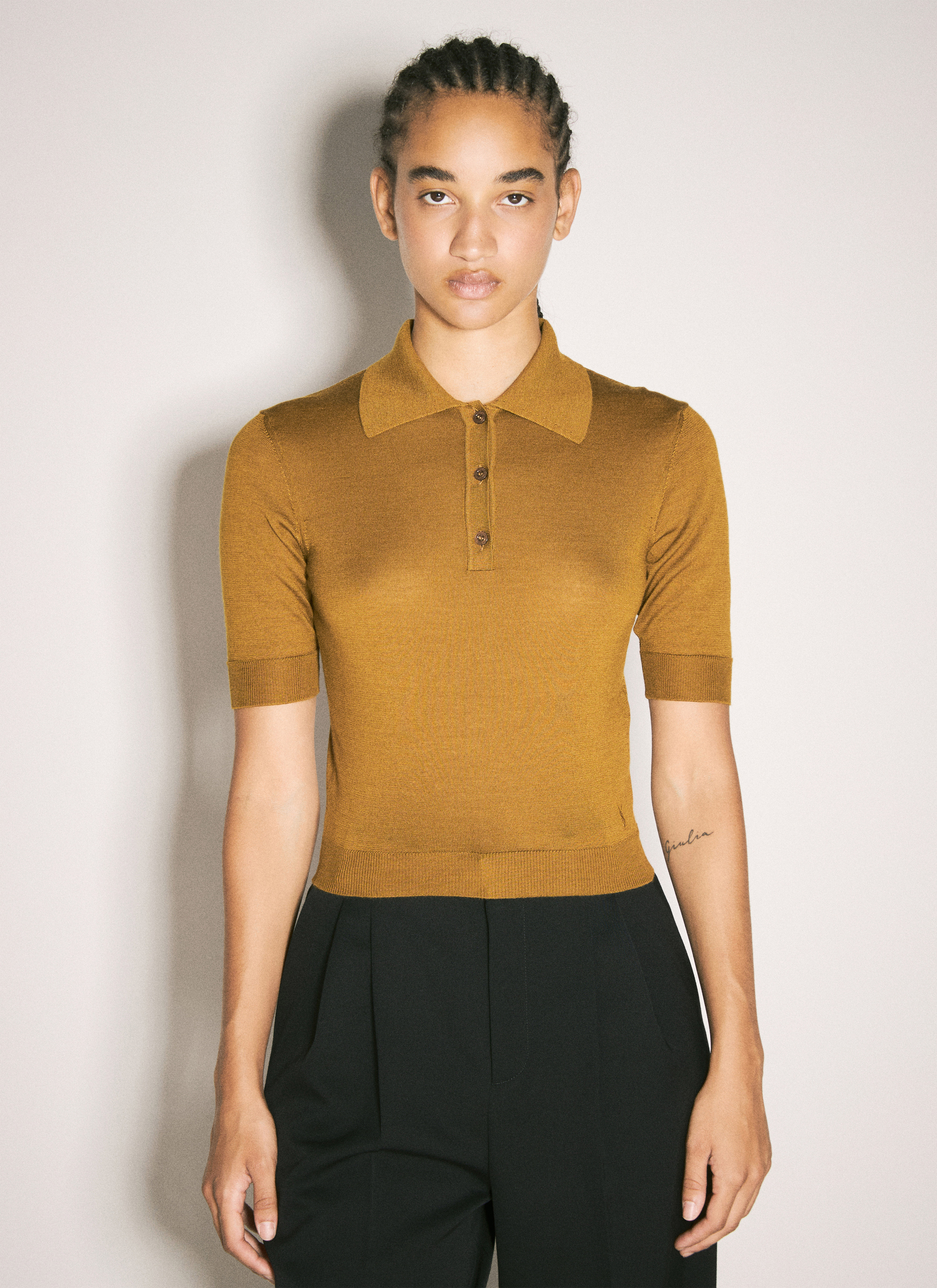 Cassandre Polo Shirt in Piqué | Saint Laurent | YSL US