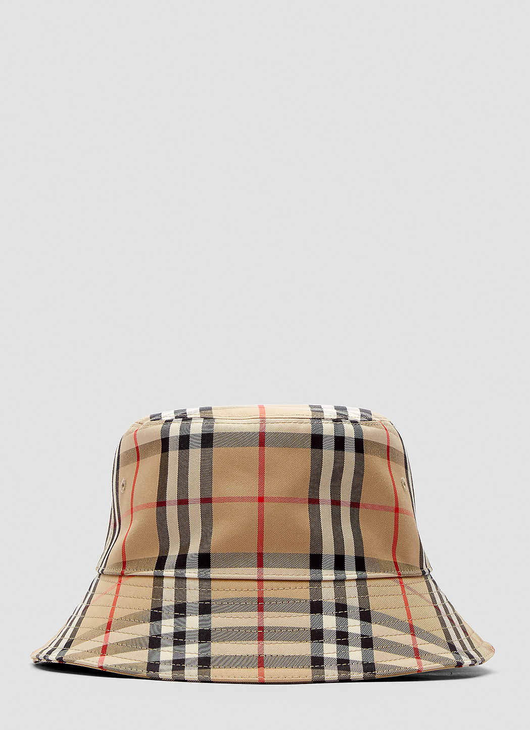 Classic Check Bucket Hat in Beige