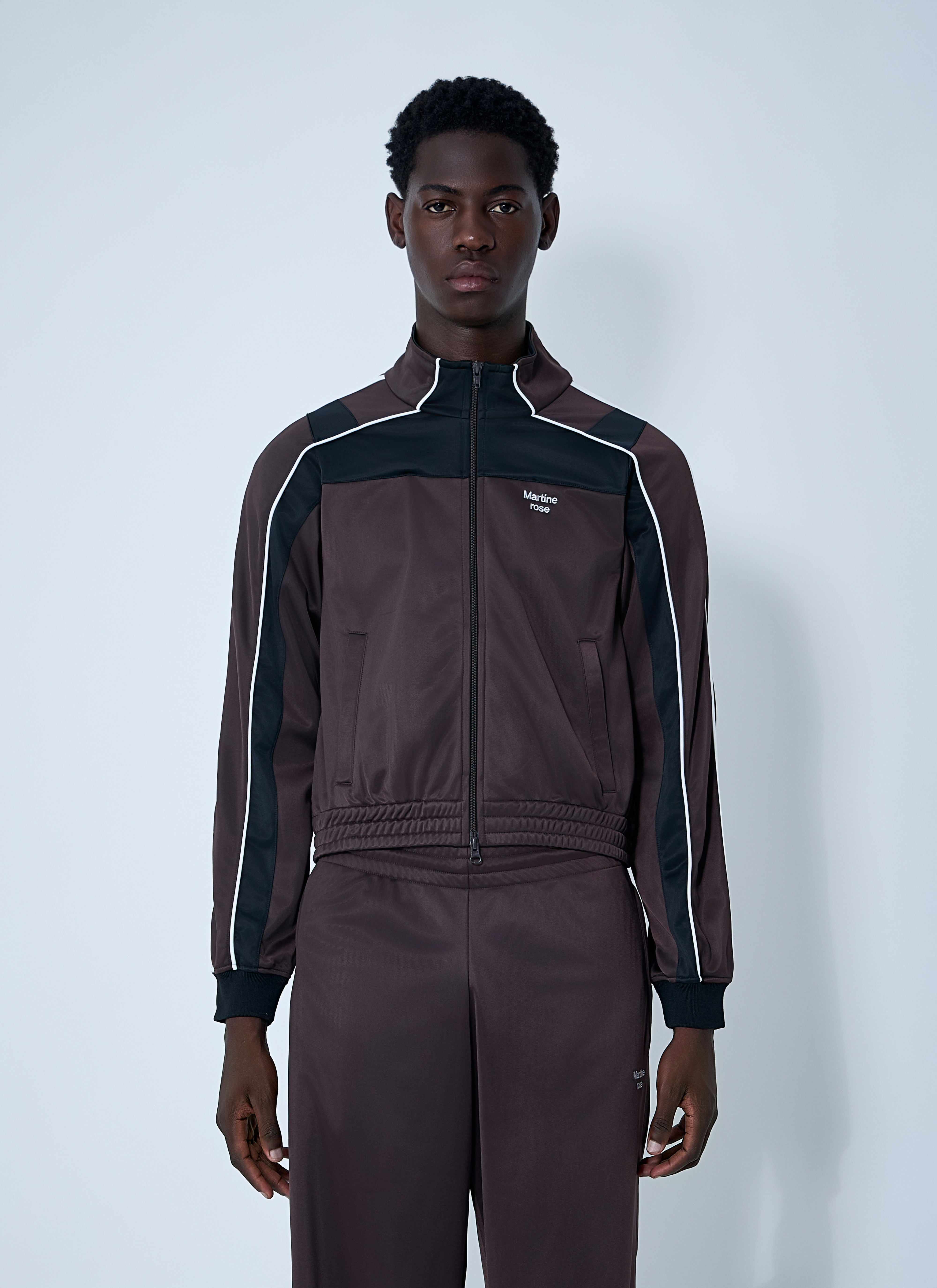 Martine Rose Men's' Shrunken Track Jacket in Brown | LN-CC®