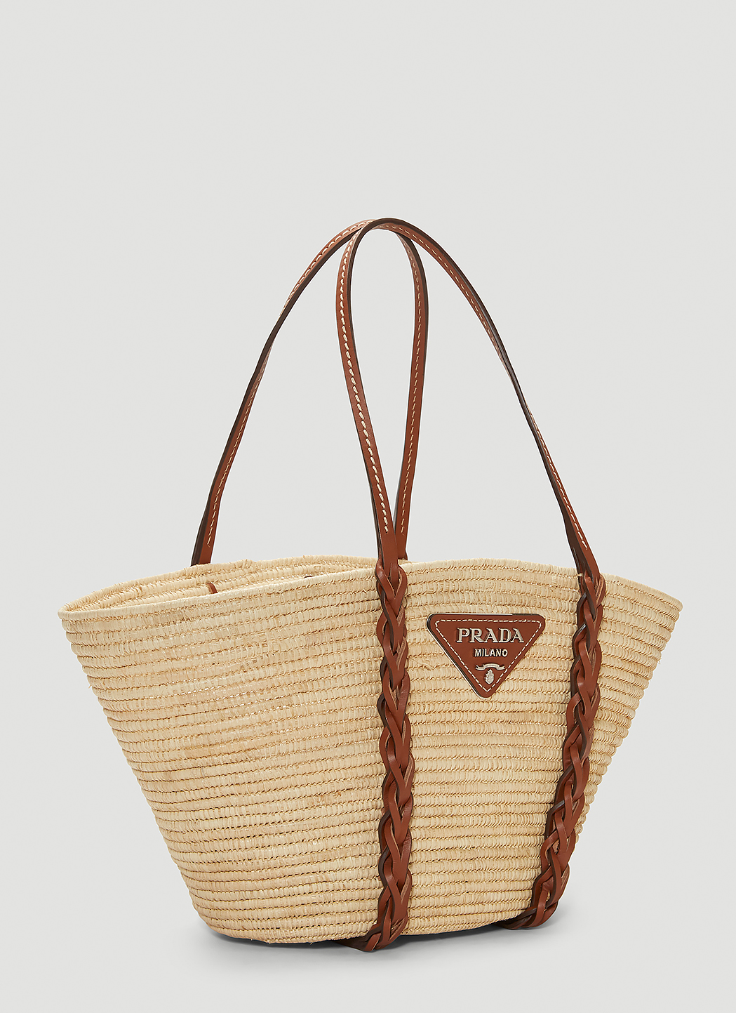 Prada Women's Straw Tote Bag in Beige LNCC