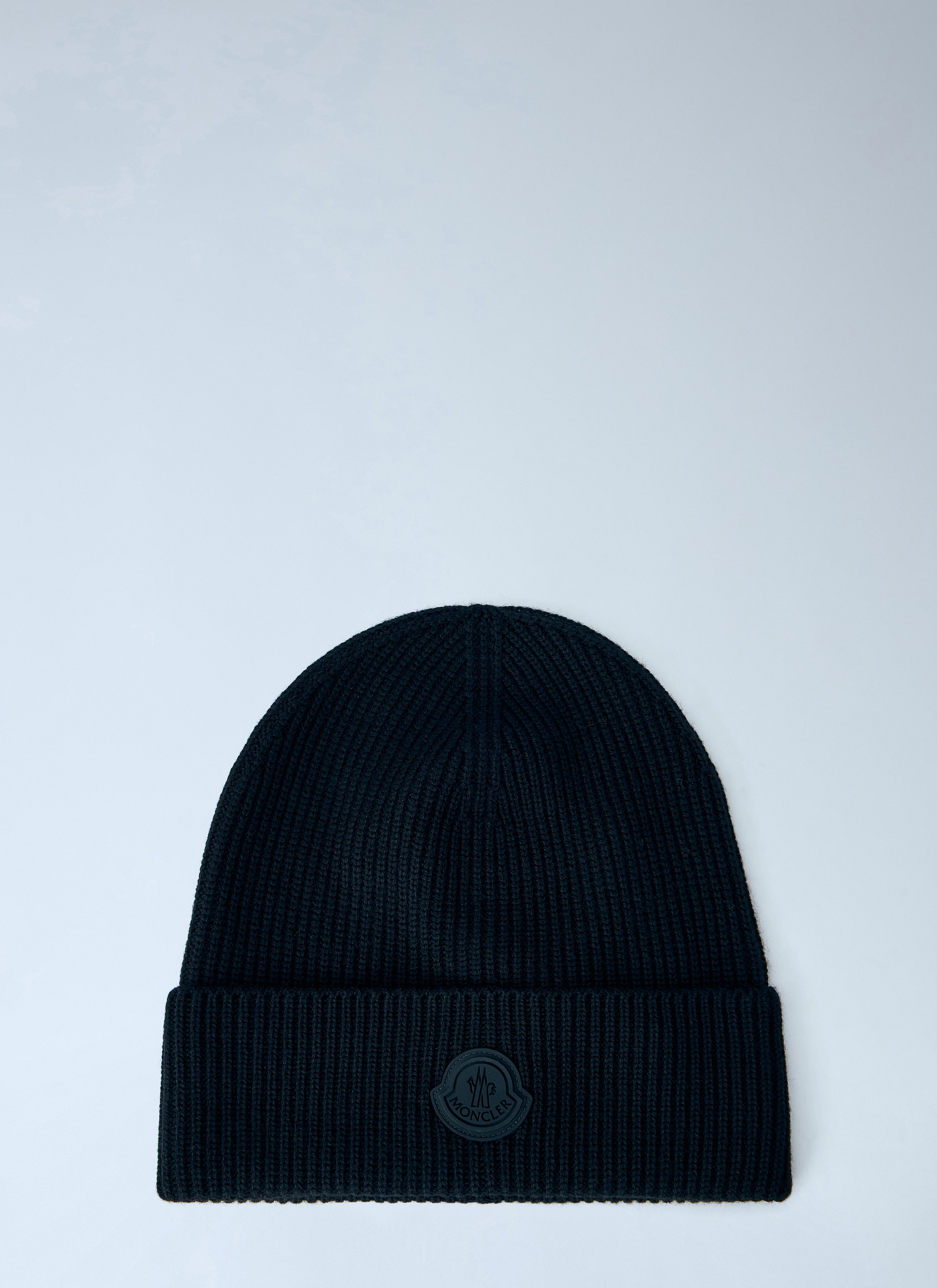 MONCLER Moncler Ribbed Beanie with Logo Patch