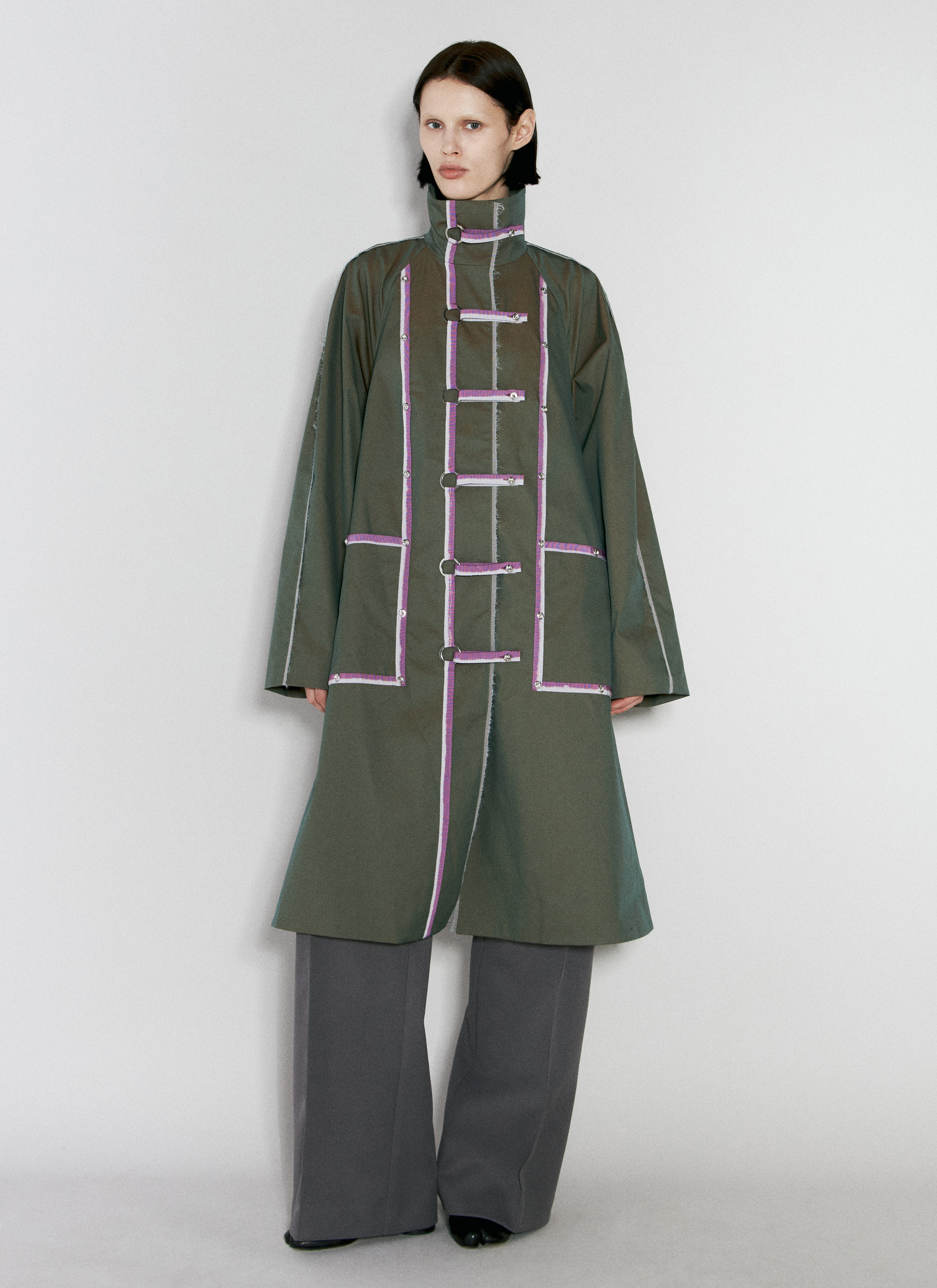 (正規店出品) KIKO KOSTADINOV WOMEN MALLARME COAT PEBBLE キコ・コスタディノフ通販｜ MALLARME COAT BLACK SS24