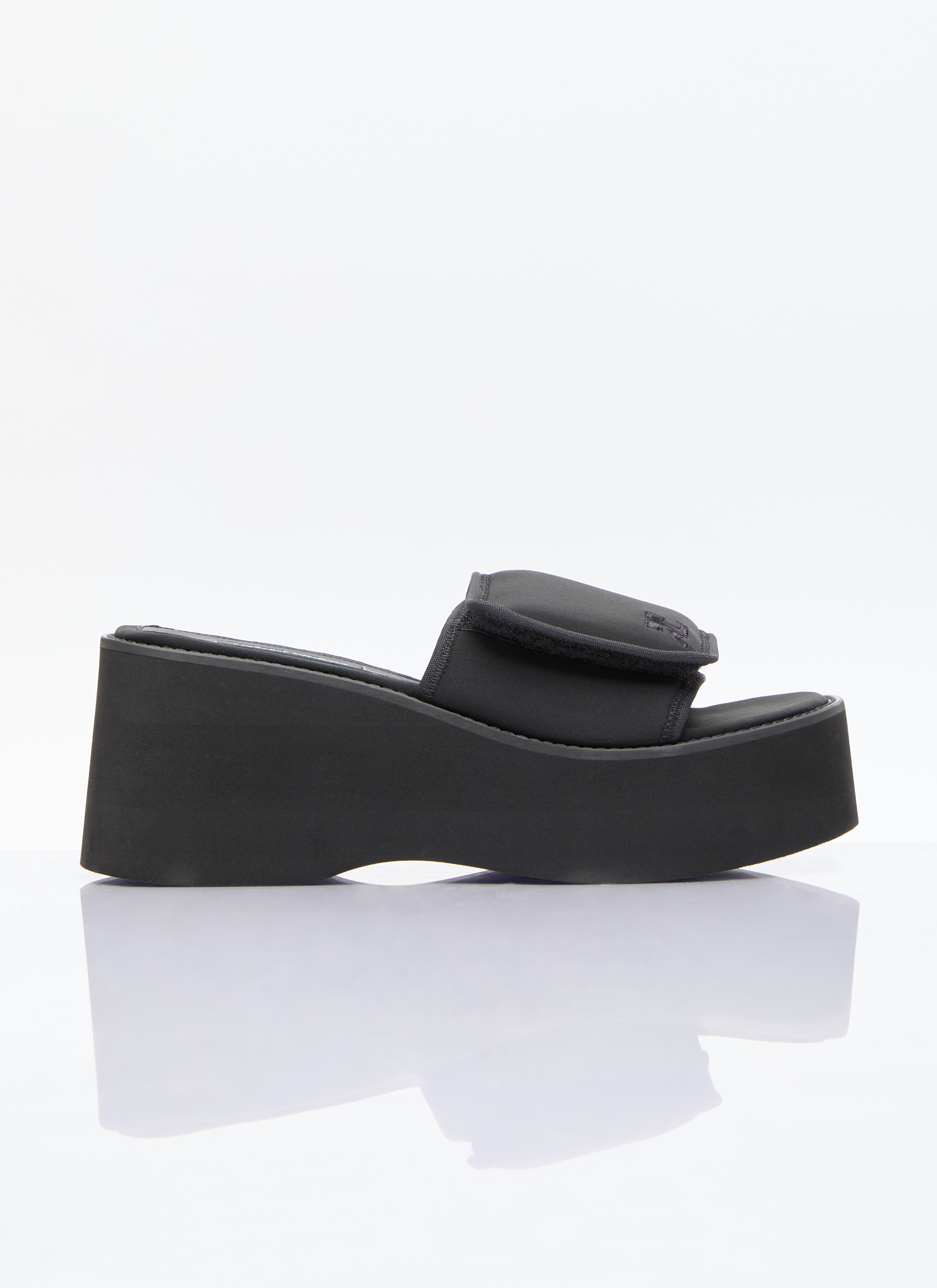 サンダル・ミュール Scuba Wave Sandals - Courreges - Polyester - Black Courrèges Women's Scuba Wave Sandals in Black Courreges