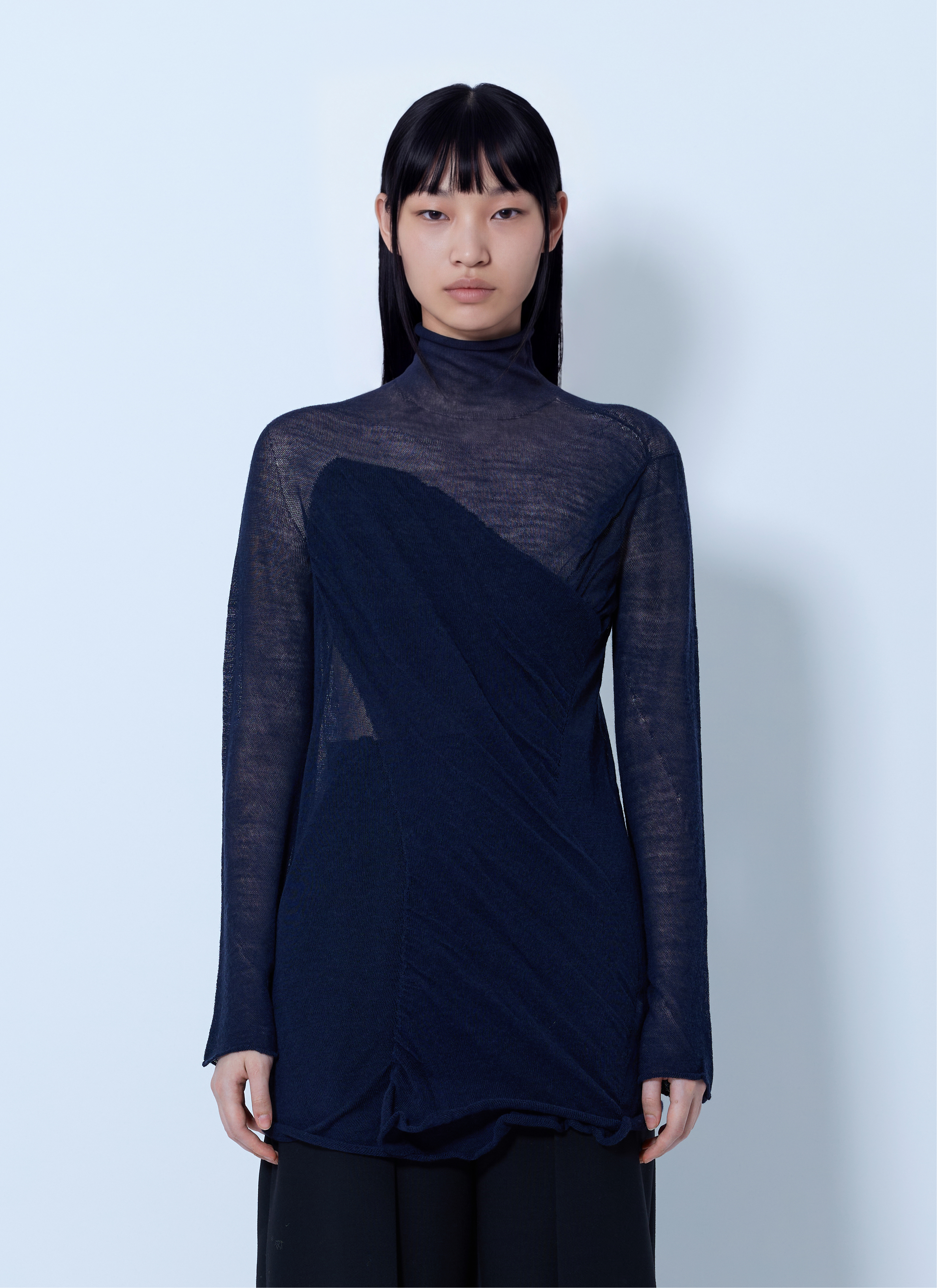 Issey Miyake Issey Miyake Sheer Turtleneck Sweater