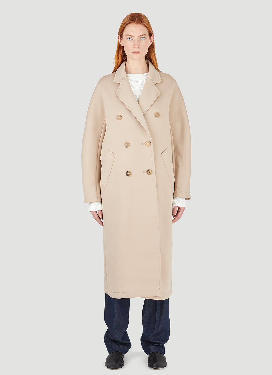 【関税&送料込】Max Mara Madame Coat Max Mara Madame Double Breasted Wool & Cashmere Belted Coat