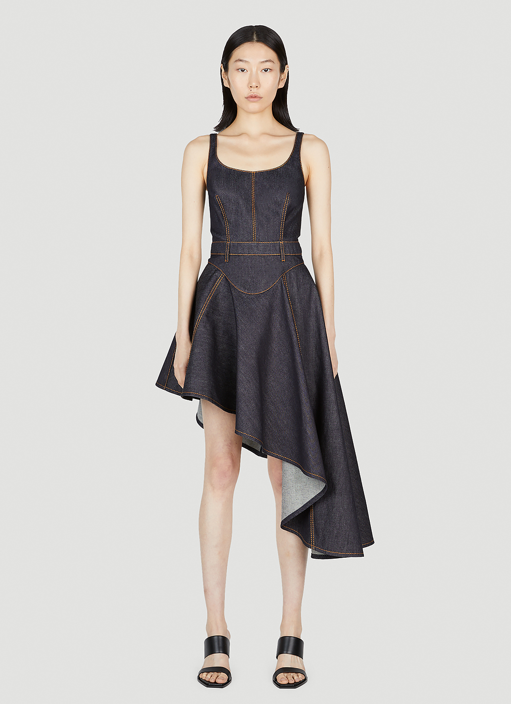 Flared Denim Dress