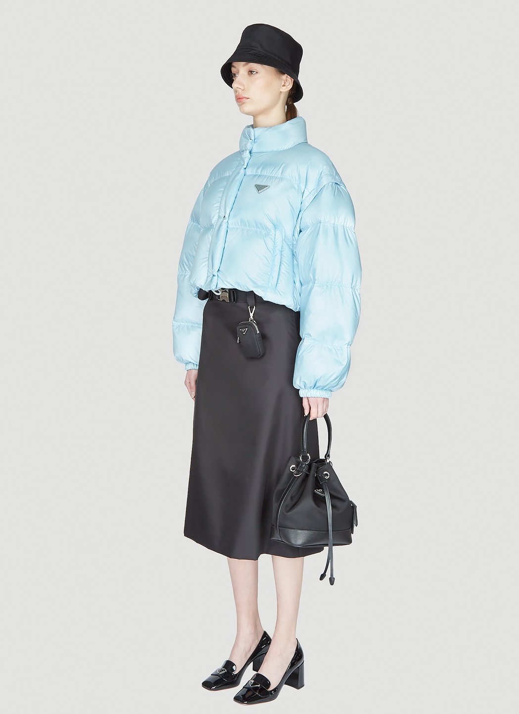 prada light blue puffer