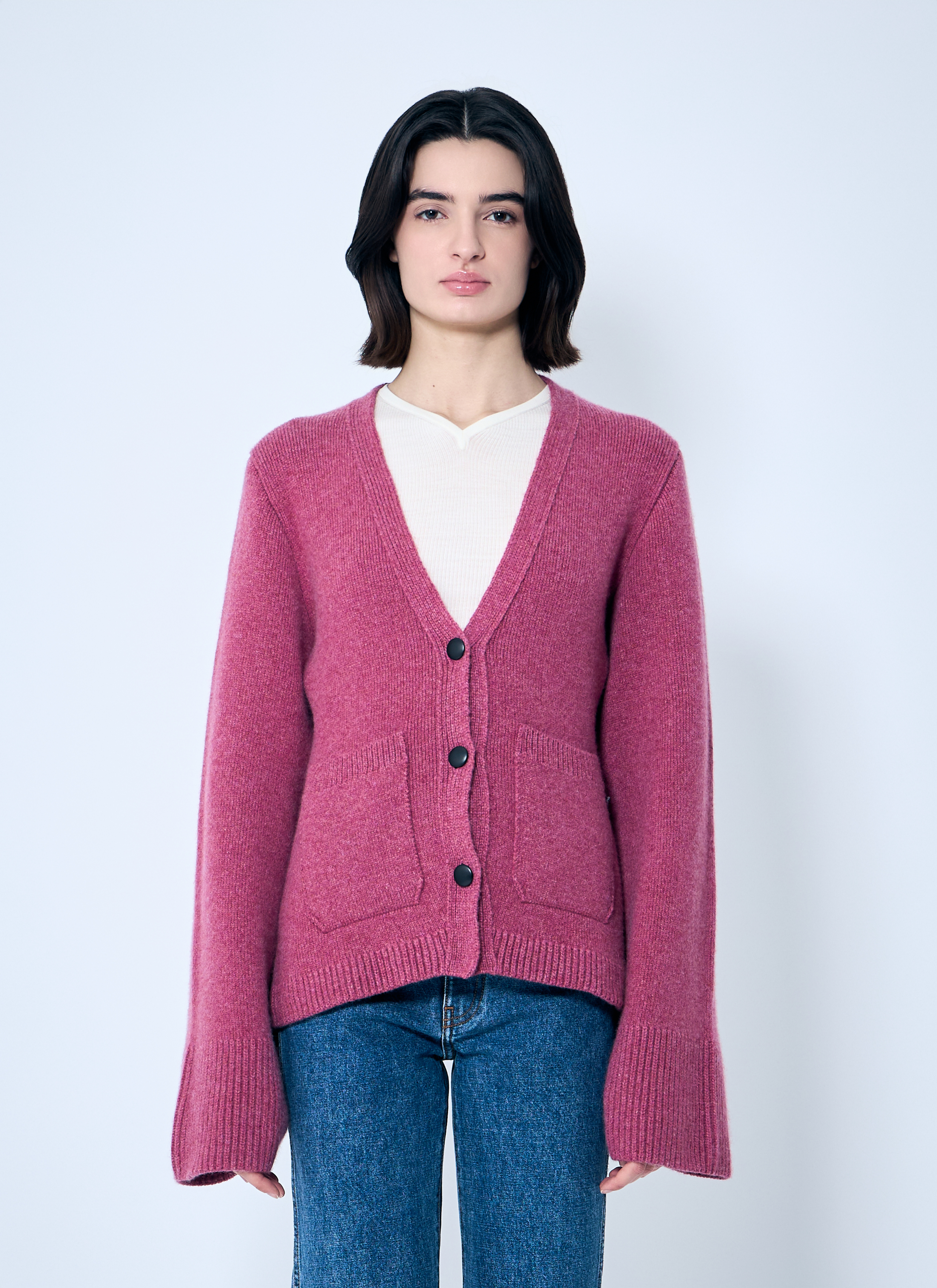 Cardigan Strick Homewear Damen Khaite Scarlet Cardigan In Pink Für