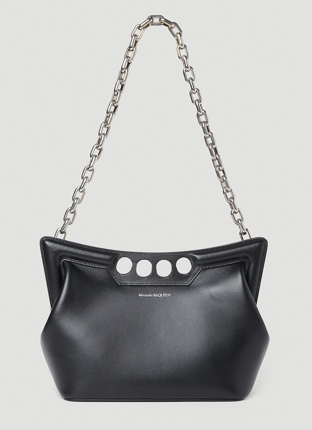 alexander mcqueen スモール ピーク チェーン ショルダーバッグ Alexander McQueen Women's' Small Peak Shoulder Bag in Black