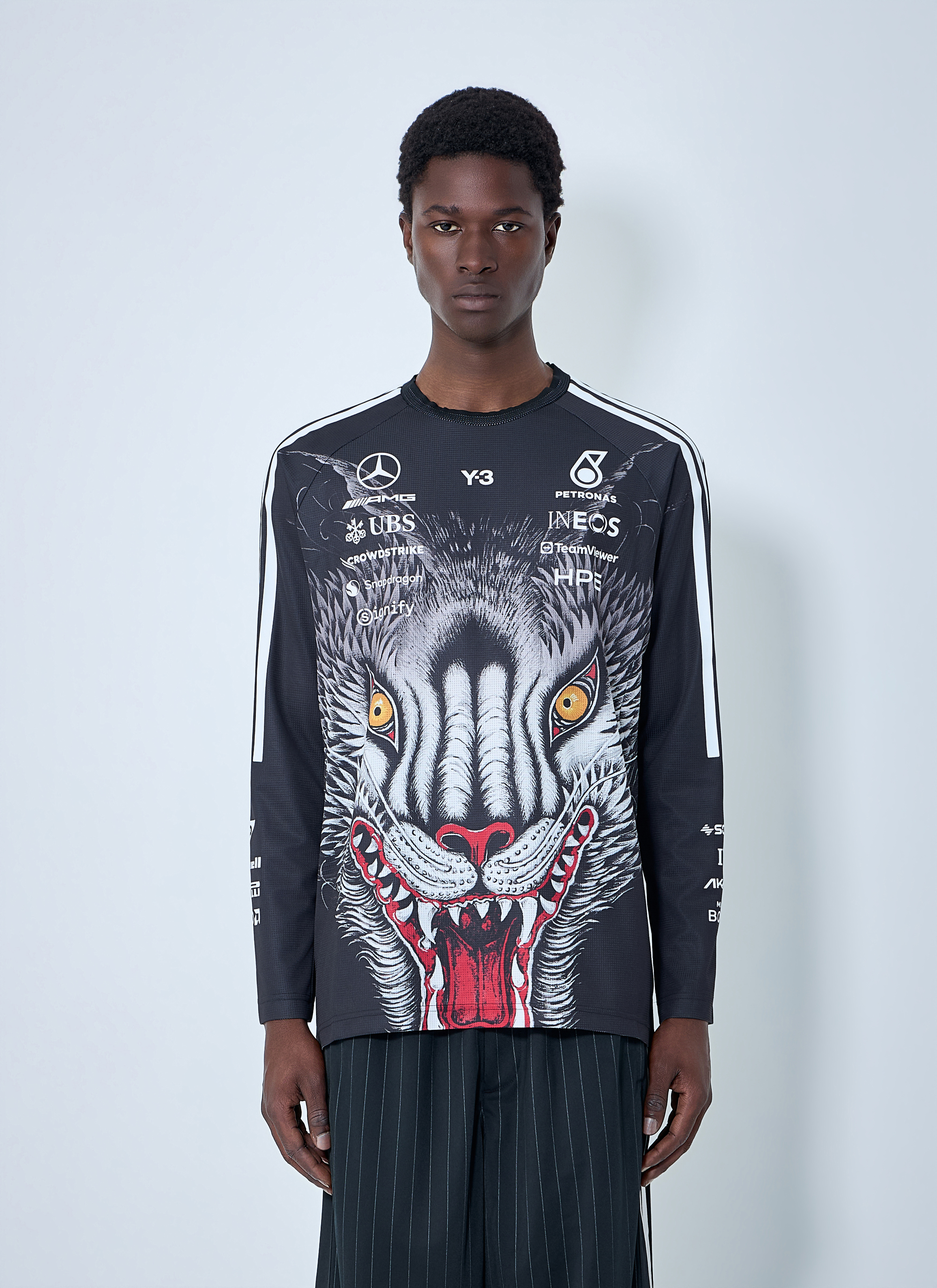 Y-3 MERCEDES レディース Graphic Long Sleeve Jersey の Black | LN-CC®
