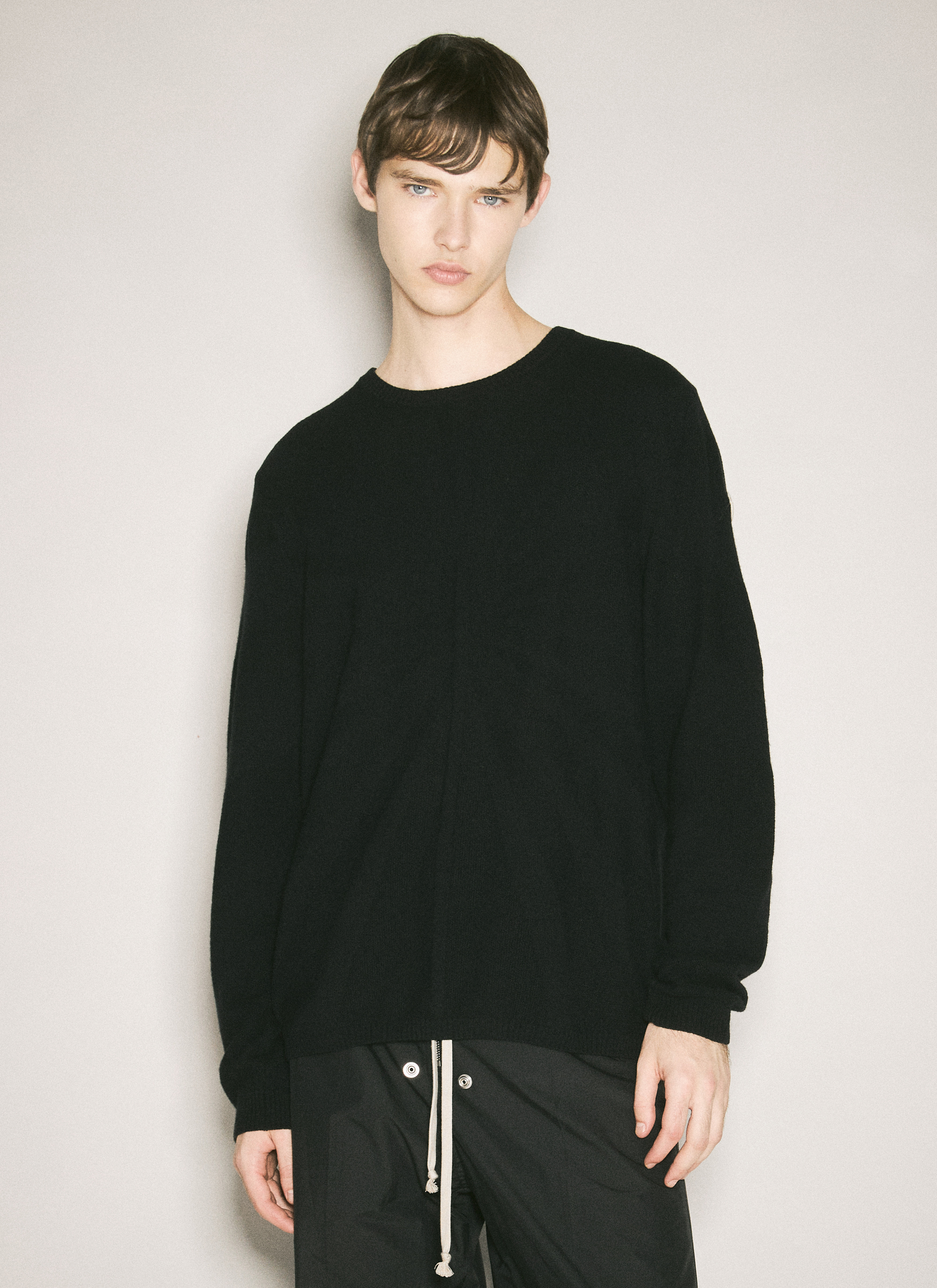 Moncler x Rick Owens Men's' Jumbo Crewneck Sweater in Black | LN-CC®