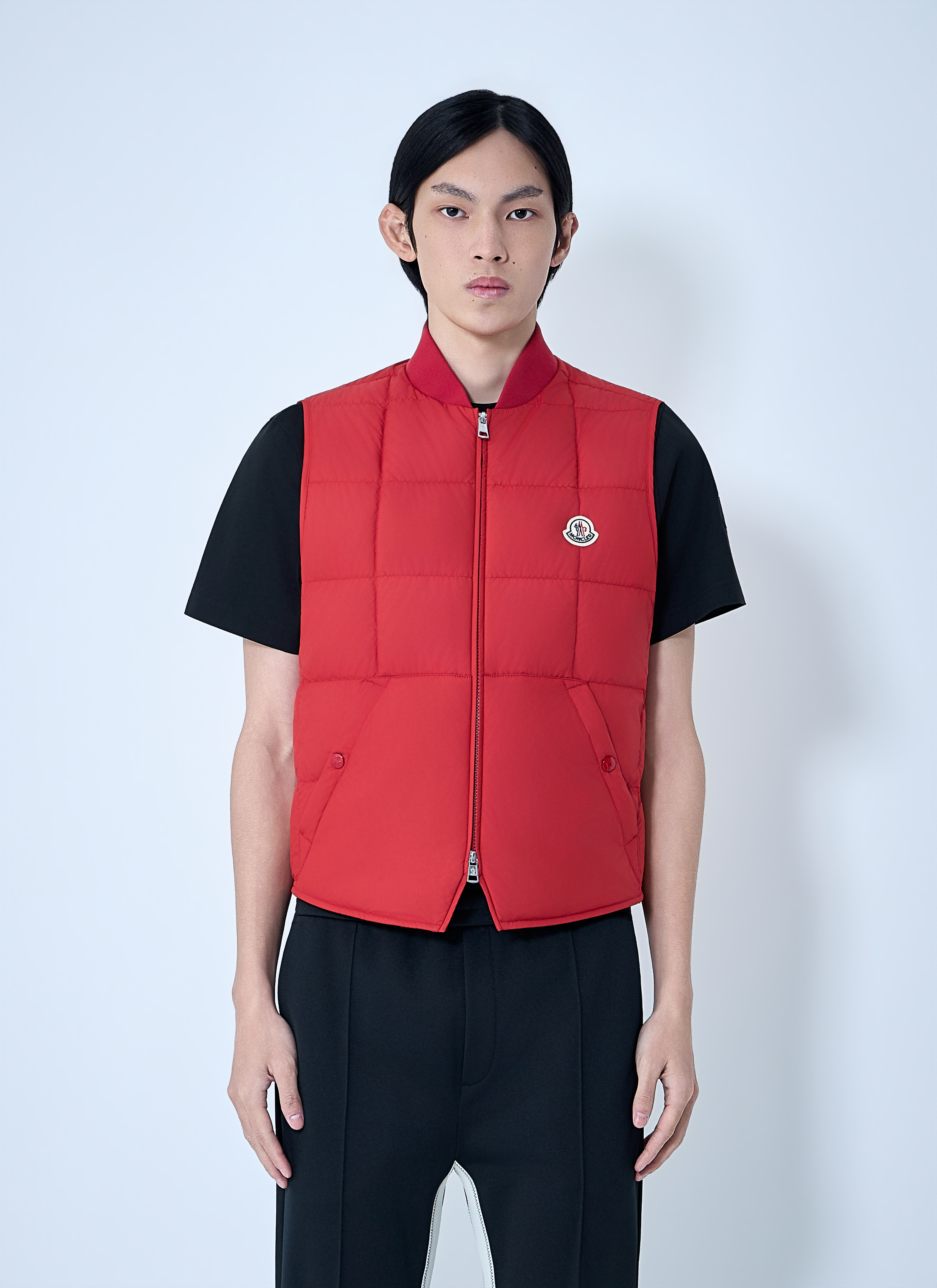 Moncler Men's Red Elberton Padded Vest - Man Jackets 3