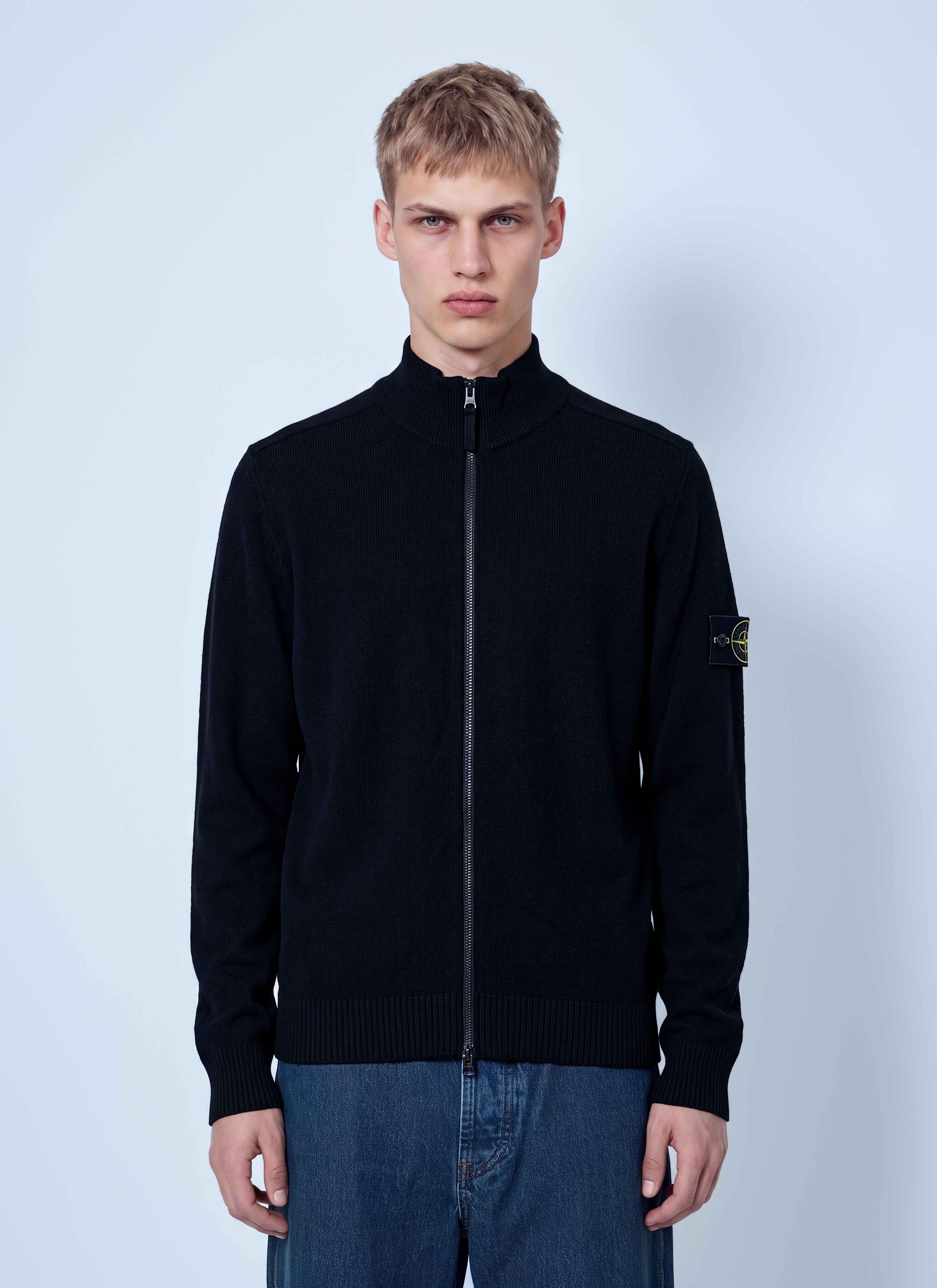 Stone Island Stone Island Zip-Up Knit Cardigan