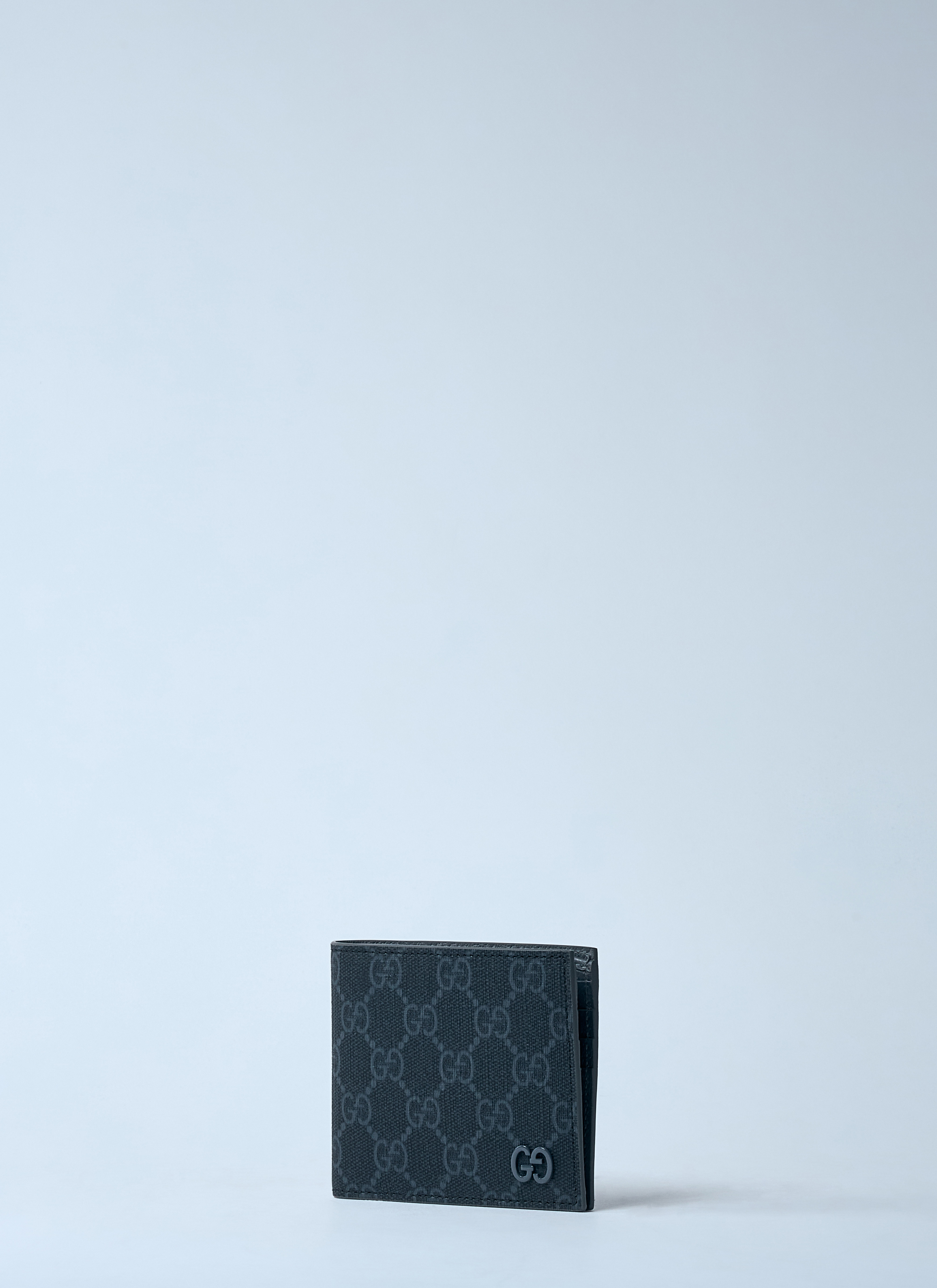 Grey interior GG bi fold wallet — Black/steel/steel — foto 2
