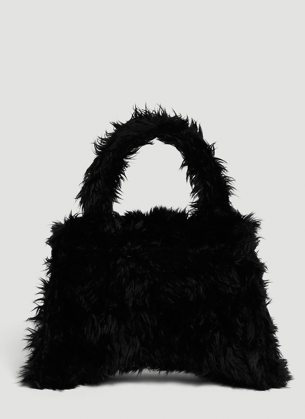 fluffy hourglass top handle bag