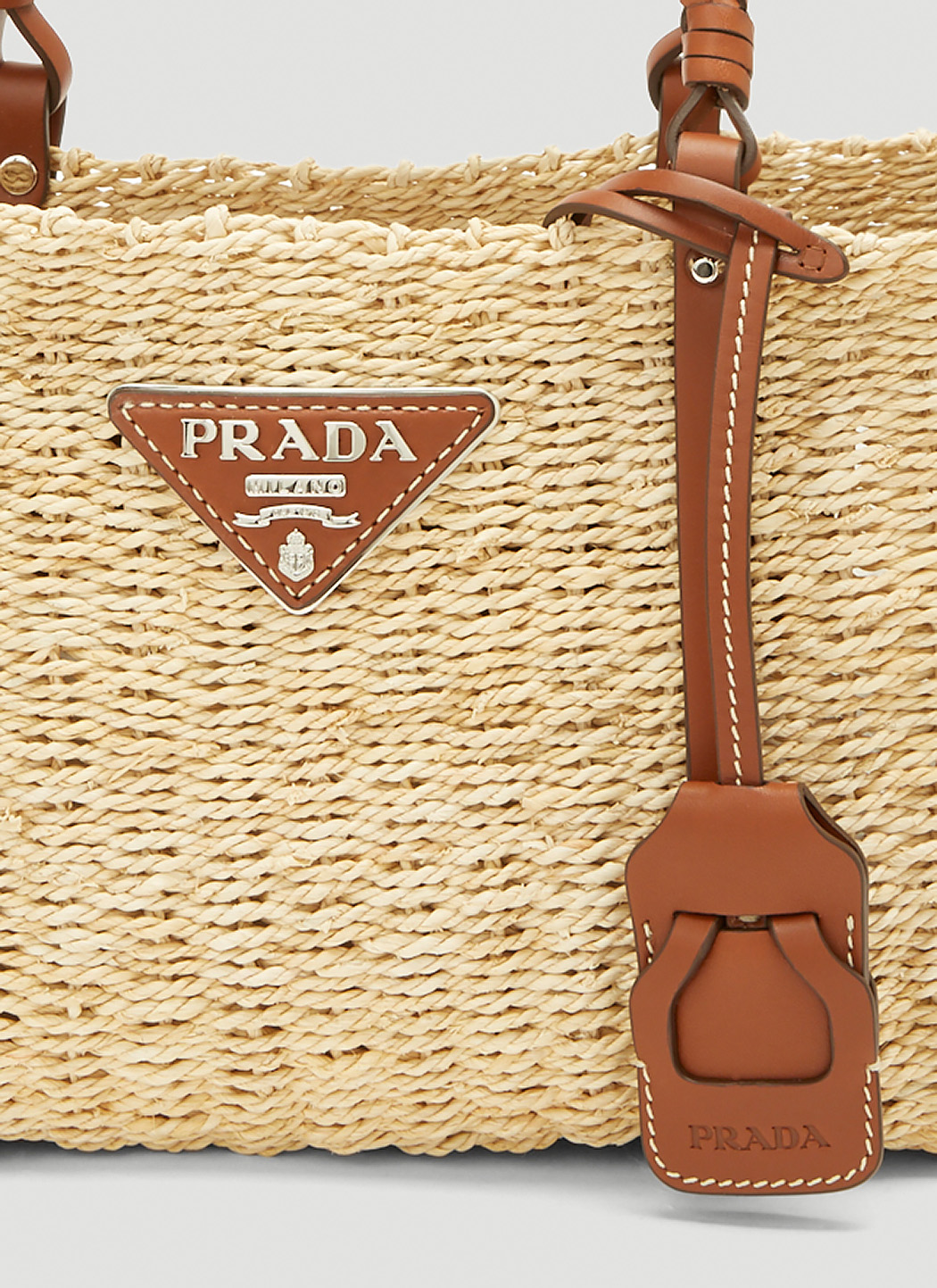 Prada Raffia Tote Bag in Beige | LN-CC