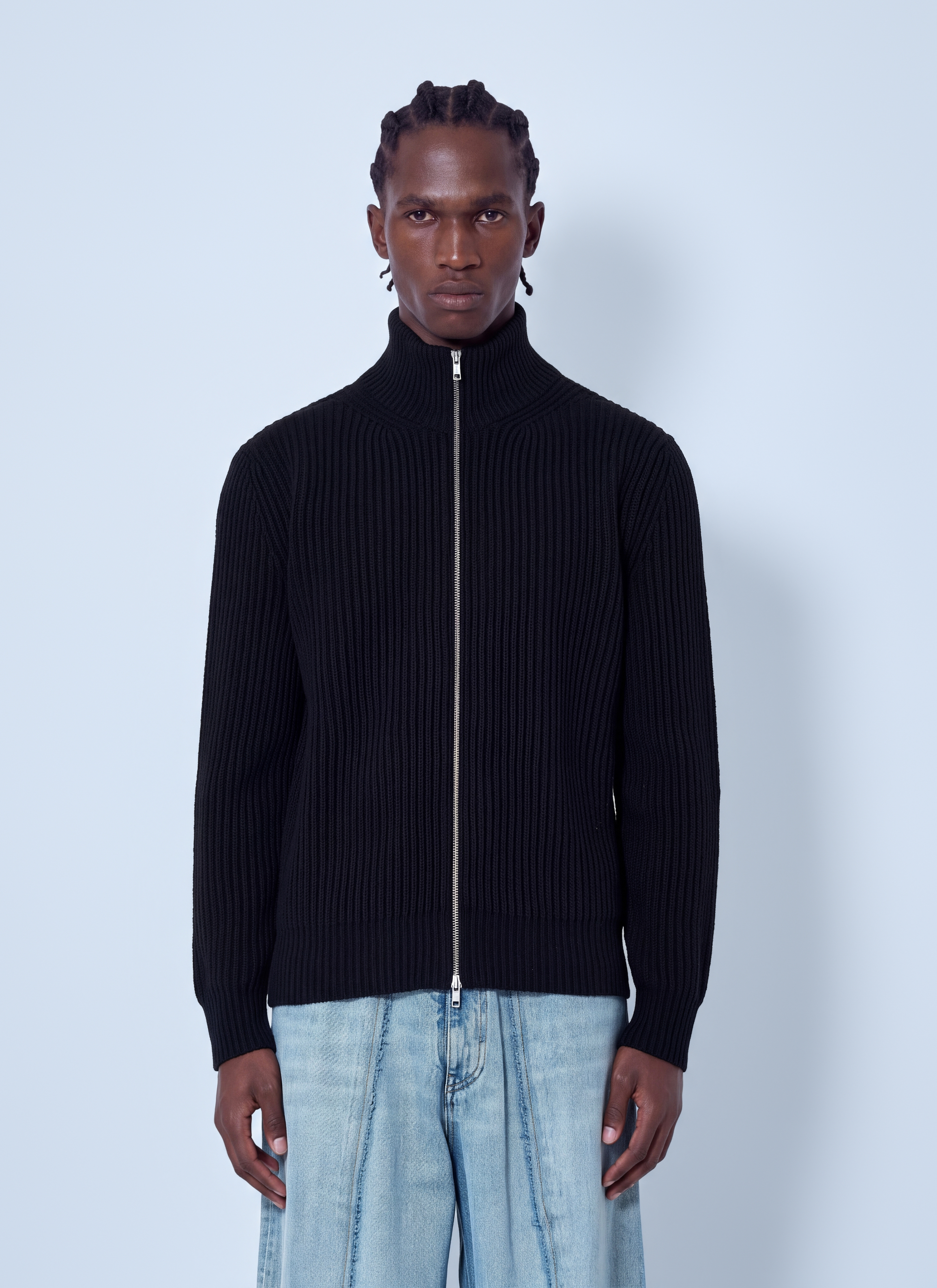 MM6 Maison Margiela MM6 Maison Margiela Ribbed Zip-Up Cardigan